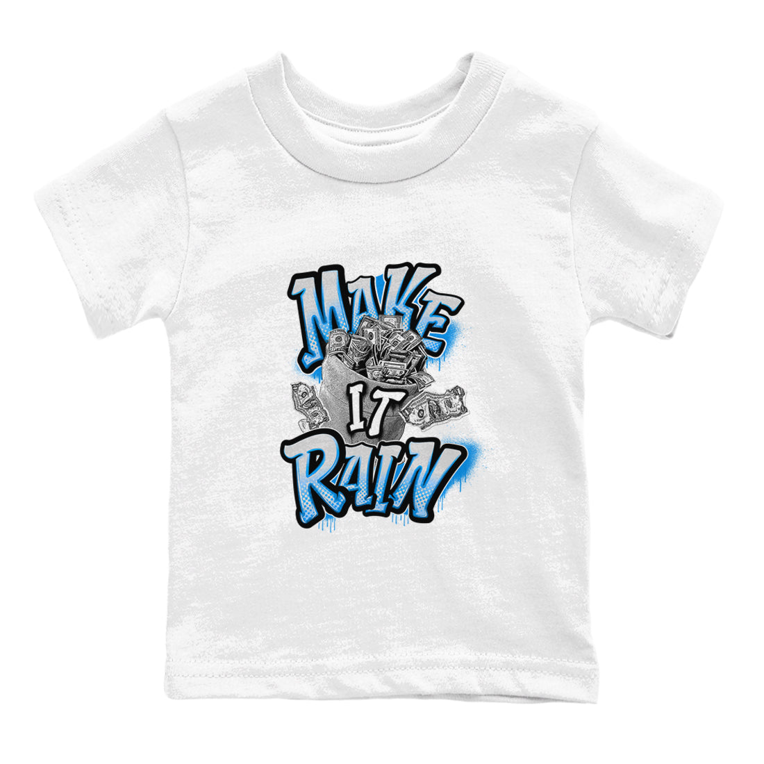 Air Jordan 4 Industrial Blue shirt to match jordans Make It Rain Money sneaker tees Air Jordan 4 Military Blue Drip Gear Zone baby toddler White 2 cotton Shirt