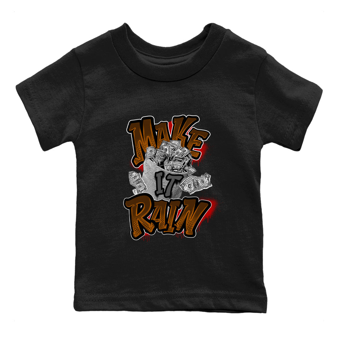 5s Archaeo Brown shirts to match jordans Make It Rain Money sneaker match tees Air Jordan 5 Archaeo Brown match shoes to clothes Drip Gear Zone Youth Baby Black 2 tee