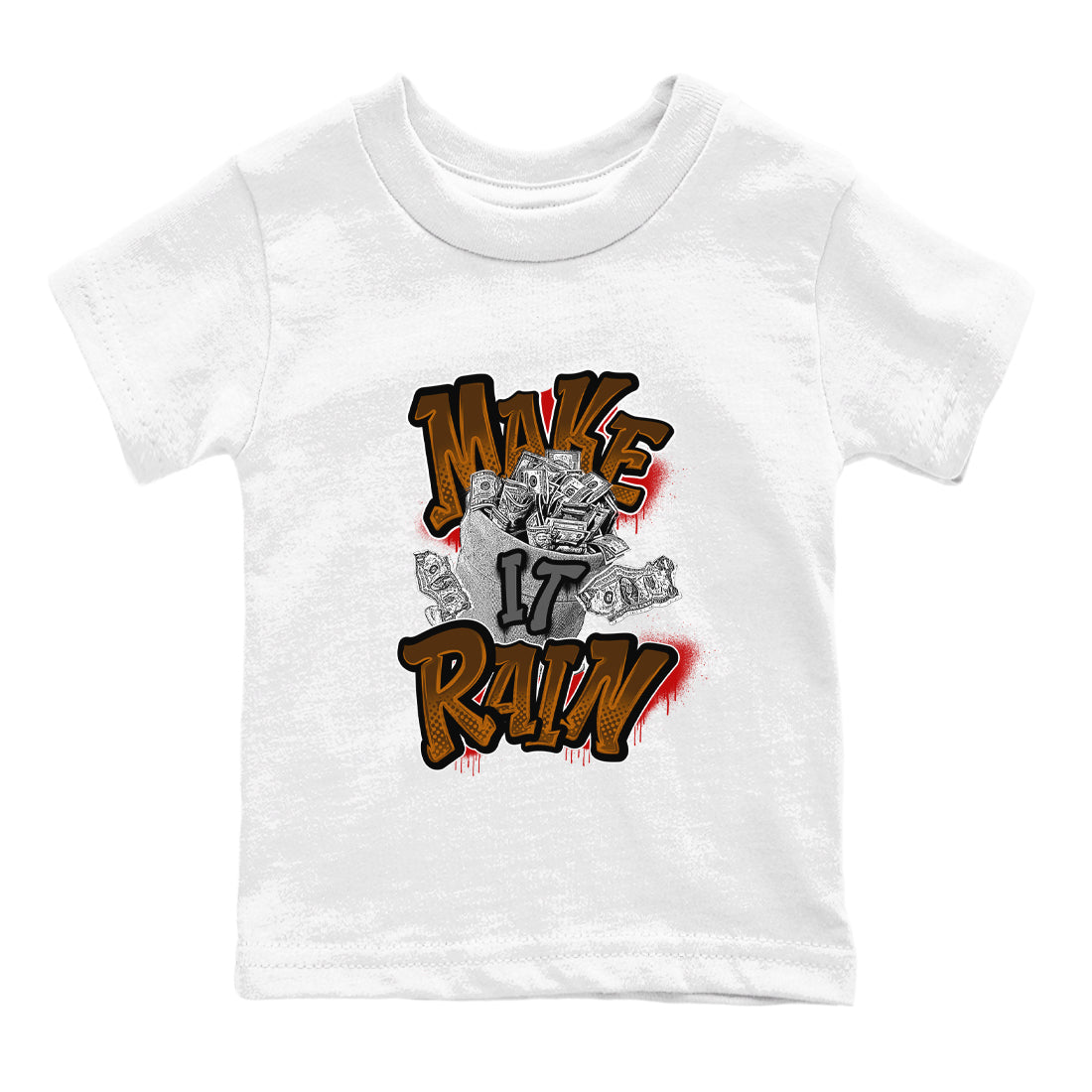 5s Archaeo Brown shirts to match jordans Make It Rain Money sneaker match tees Air Jordan 5 Archaeo Brown match shoes to clothes Drip Gear Zone Youth Baby White 2 tee
