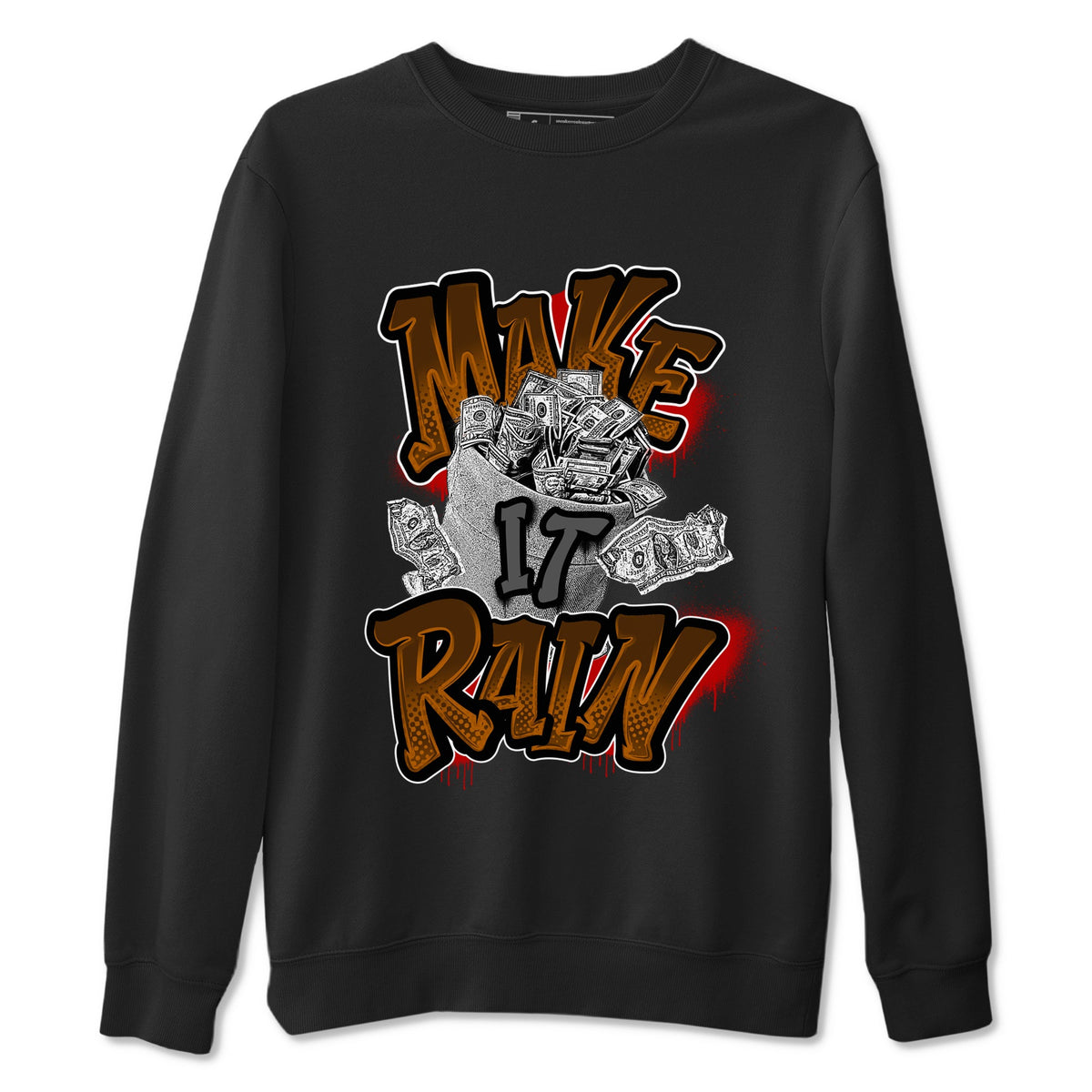 5s Archaeo Brown shirts to match jordans Make It Rain Money sneaker match tees Air Jordan 5 Archaeo Brown match shoes to clothes Drip Gear Zone unisex cotton Black 2 shirts