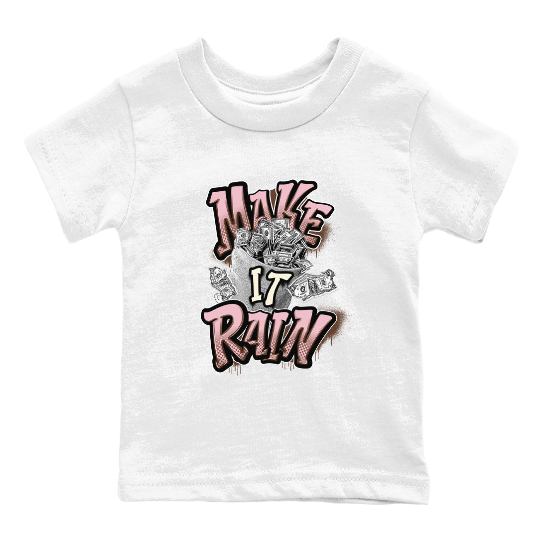 Dunk Cacao Wow And Pink Foam shirts to match jordans Make It Rain Money sneaker match tees Dunk Cacao Wow And Pink Foam Drip Gear Zone streetwear brand Baby and Youth White 2 cotton tee