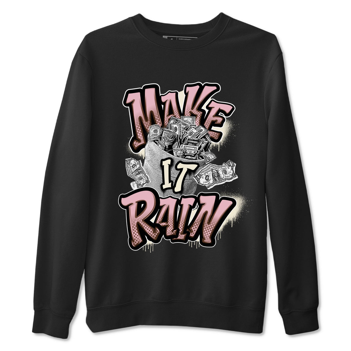 Dunk Cacao Wow And Pink Foam shirts to match jordans Make It Rain Money sneaker match tees Dunk Cacao Wow And Pink Foam Drip Gear Zone streetwear brand Black 2 unisex cotton tee