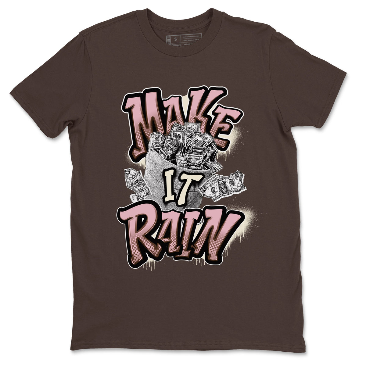 Dunk Cacao Wow And Pink Foam shirts to match jordans Make It Rain Money sneaker match tees Dunk Cacao Wow And Pink Foam Drip Gear Zone streetwear brand Dark Chocolate 2 unisex cotton tee