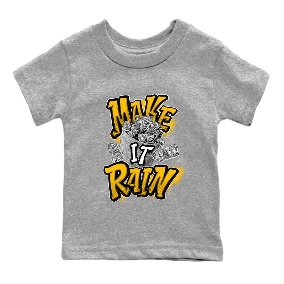 Dunk High Wu Tang shirts to match jordans Make It Rain Money sneaker match tees Dunk High Wu Tang match shoes to clothes Drip Gear Zone Youth Baby Heather Grey 2 tee