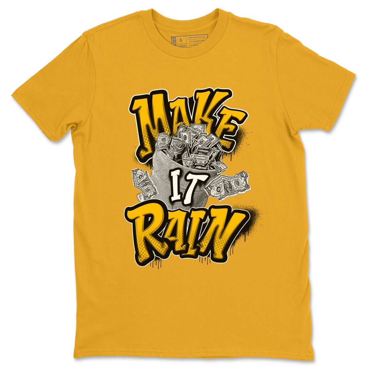 Dunk High Wu Tang shirts to match jordans Make It Rain Money sneaker match tees Dunk High Wu Tang match shoes to clothes Drip Gear Zone unisex cotton Gold 2 shirts