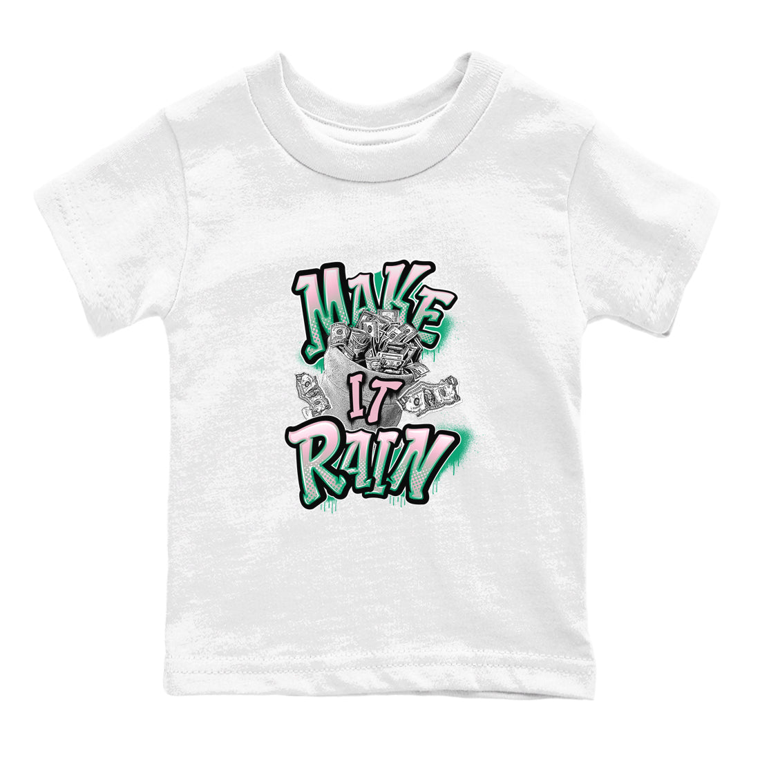 Dunk Low Medium Soft Pink Malachite shirt to match jordans Make It Rain Money sneaker tees Dunk Medium Soft Pink Malachite Drip Gear Zone baby toddler White 2 cotton Shirt