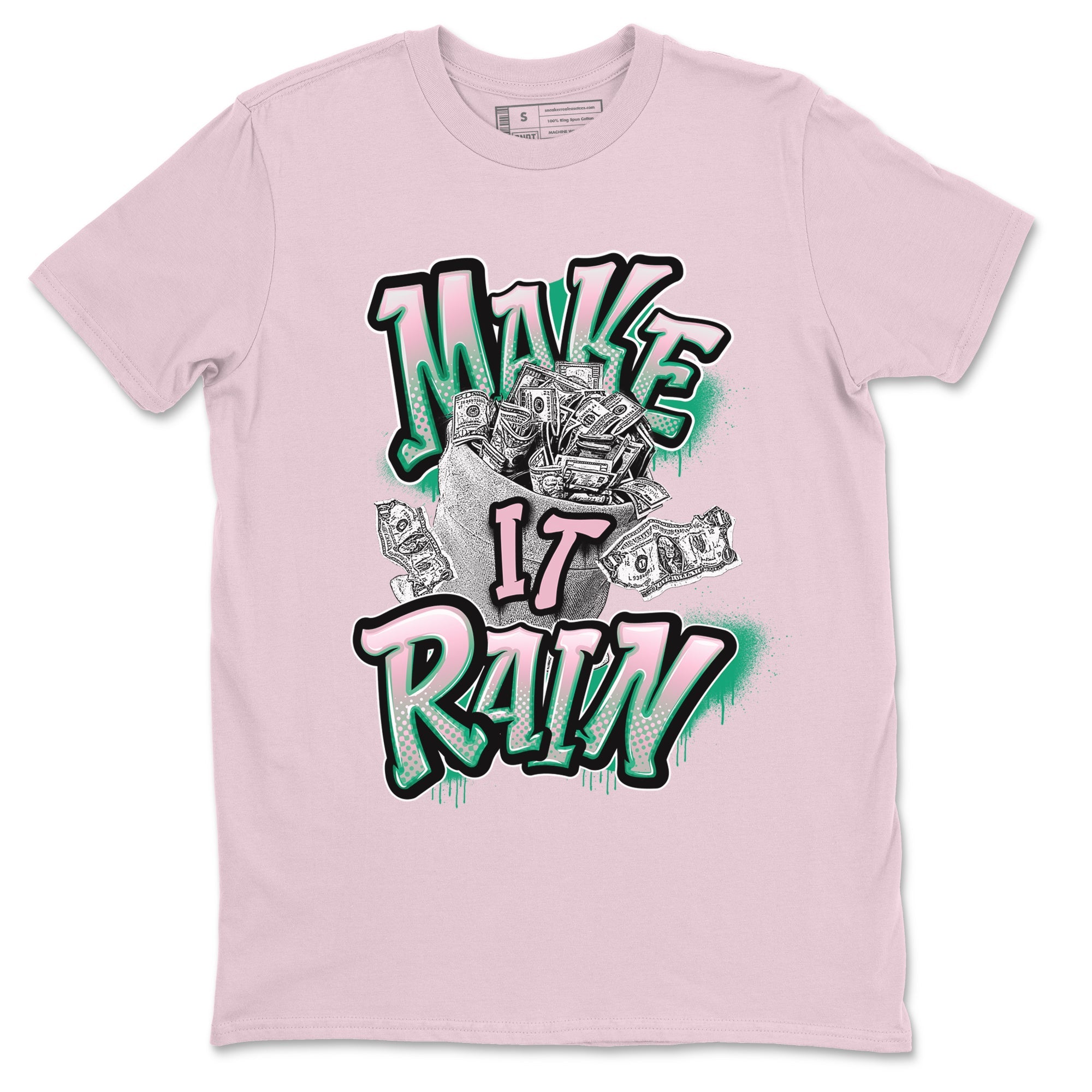 Dunk Low Medium Soft Pink Malachite shirt to match jordans Make It Rain Money sneaker tees Dunk Medium Soft Pink Malachite Drip Gear Zone unisex cotton Pink 2 crew neck shirt
