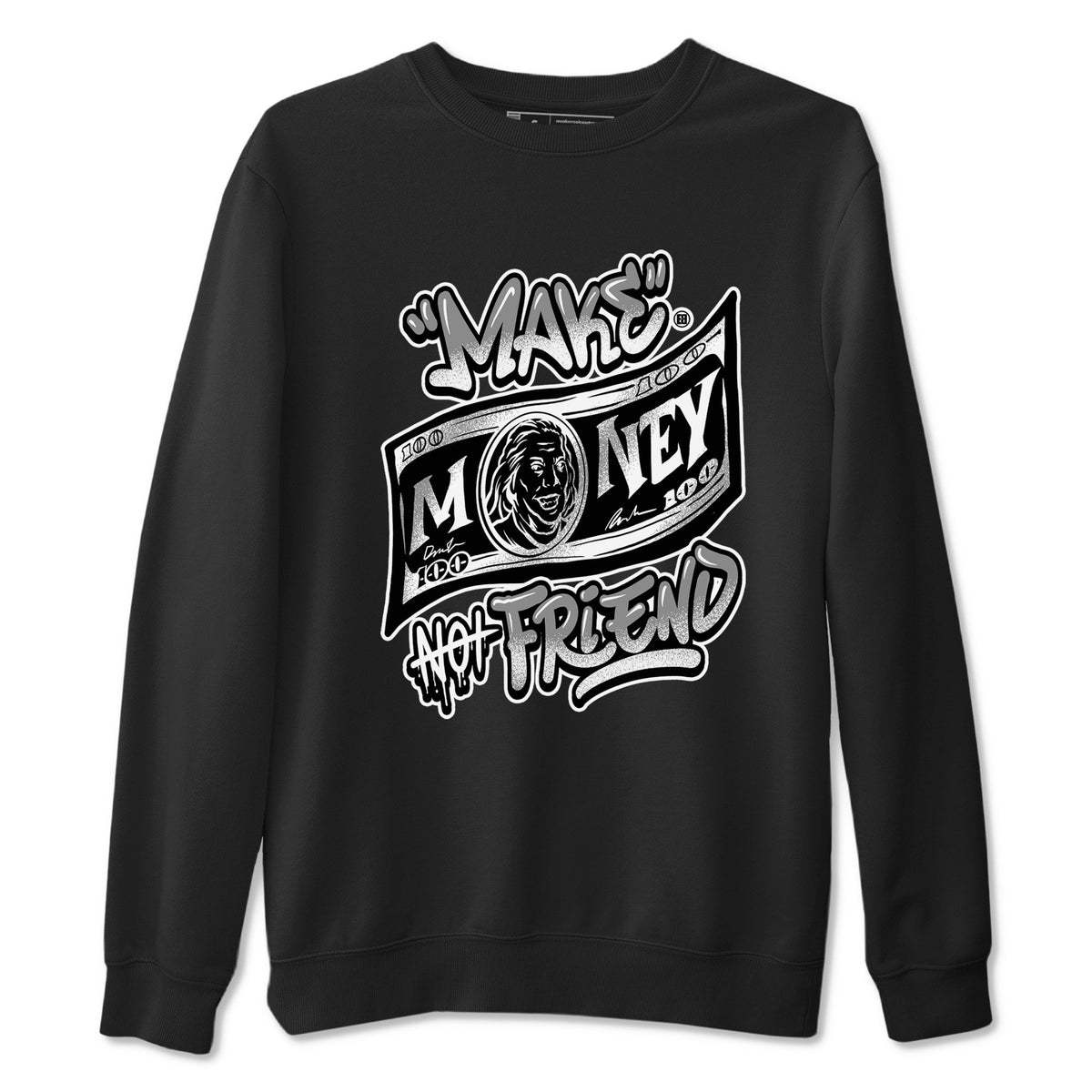AJ1 Barons shirts to match jordans Make Money Not Friends sneaker match tees Air Jordan 1 Barons Drip Gear Zone streetwear brand Black 2 unisex cotton tee
