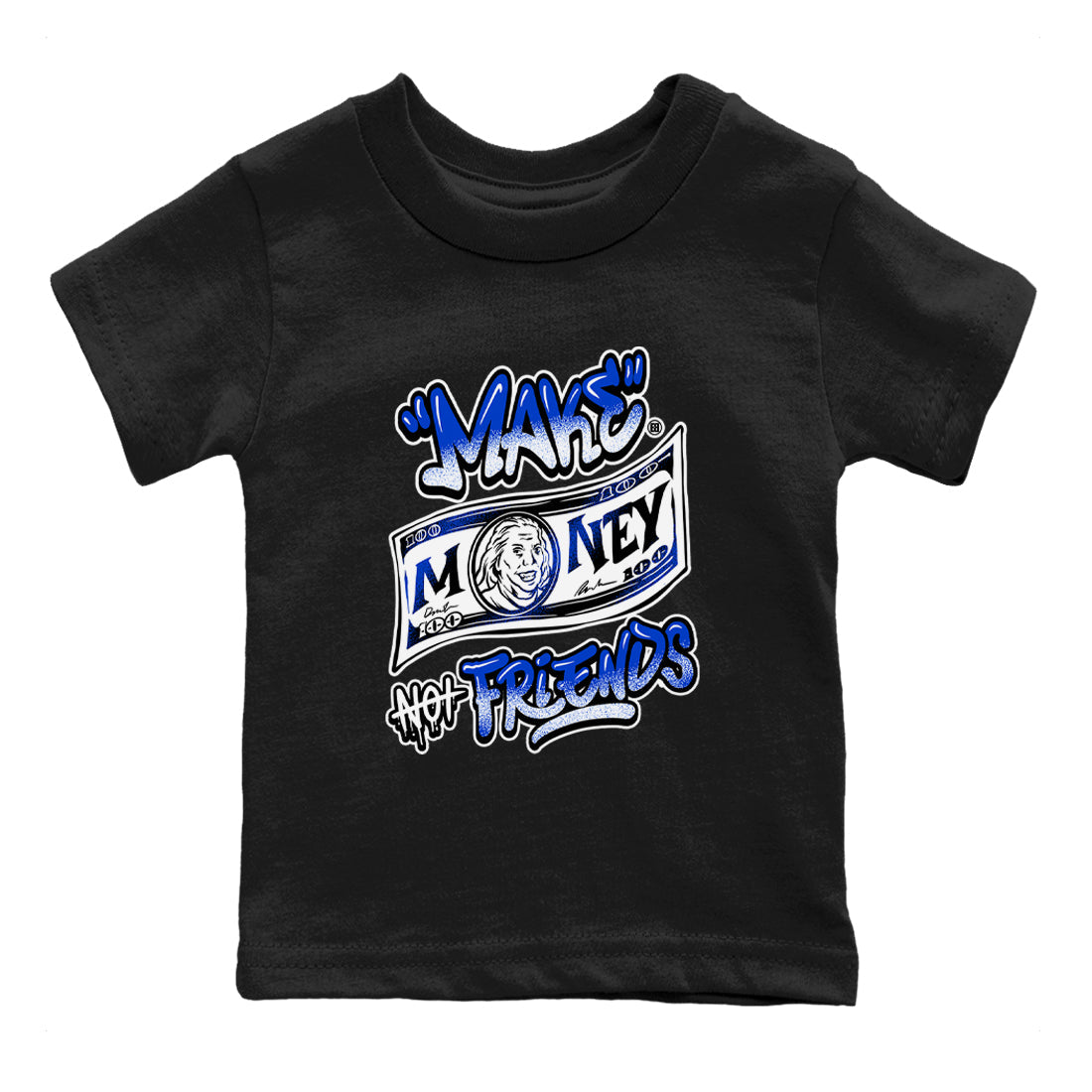 12s Blueberry shirts to match jordans Make Money Not Friends sneaker match tees Air Jordan 12 Blueberry Drip Gear Zone Youth Baby Black 2 crew neck shirts