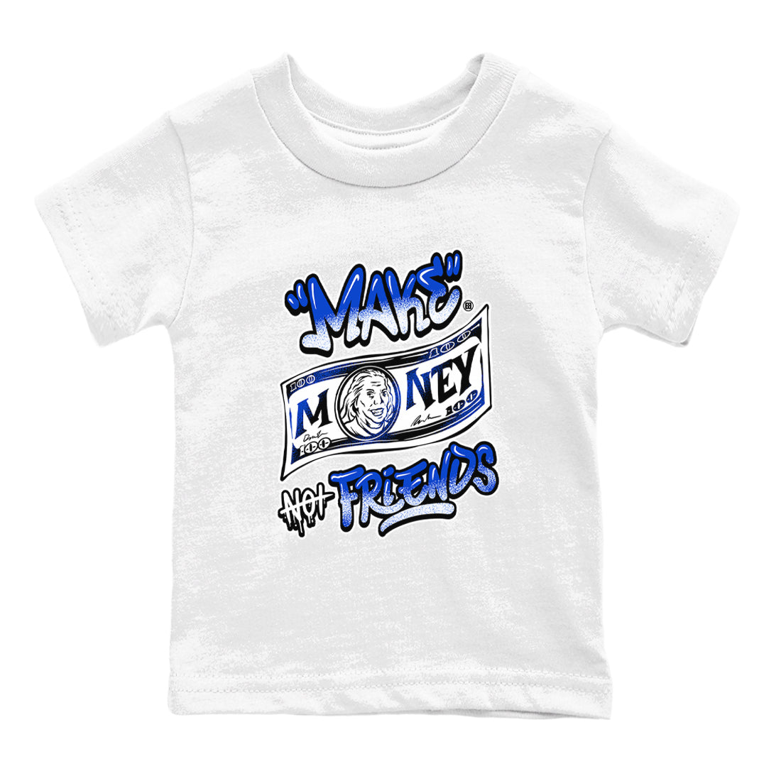 12s Blueberry shirts to match jordans Make Money Not Friends sneaker match tees Air Jordan 12 Blueberry Drip Gear Zone Youth Baby White 2 crew neck shirts