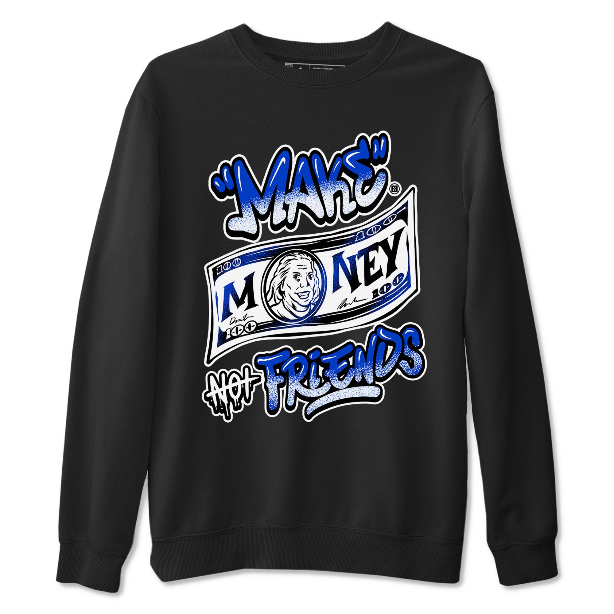 12s Blueberry shirts to match jordans Make Money Not Friends sneaker match tees Air Jordan 12 Blueberry Drip Gear Zone unisex cotton Black 2 crew neck shirts