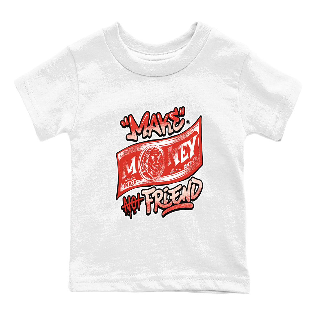 13s Dune Red shirts to match jordans Make Money Not Friends sneaker match tees Air Jordan 13 Dune Red Drip Gear Zone streetwear brand Baby and Youth White 2 cotton tee