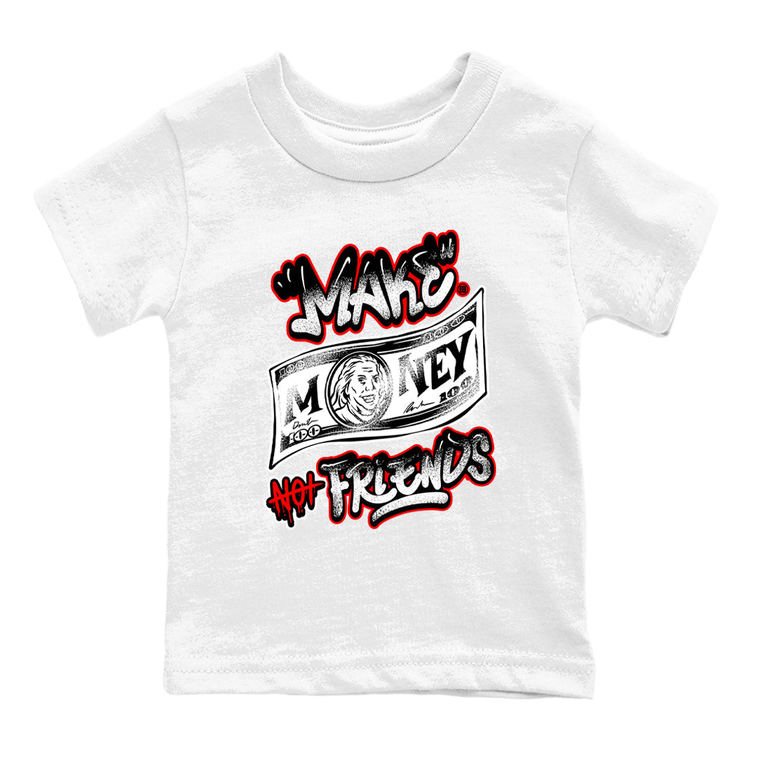 Air Jordan 14 Black Toe t shirts to match sneakers Make Money Not Friends sneaker match tees 14s Black Toe sneaker match tee Drip Gear Zone Youth Baby White 2 tee
