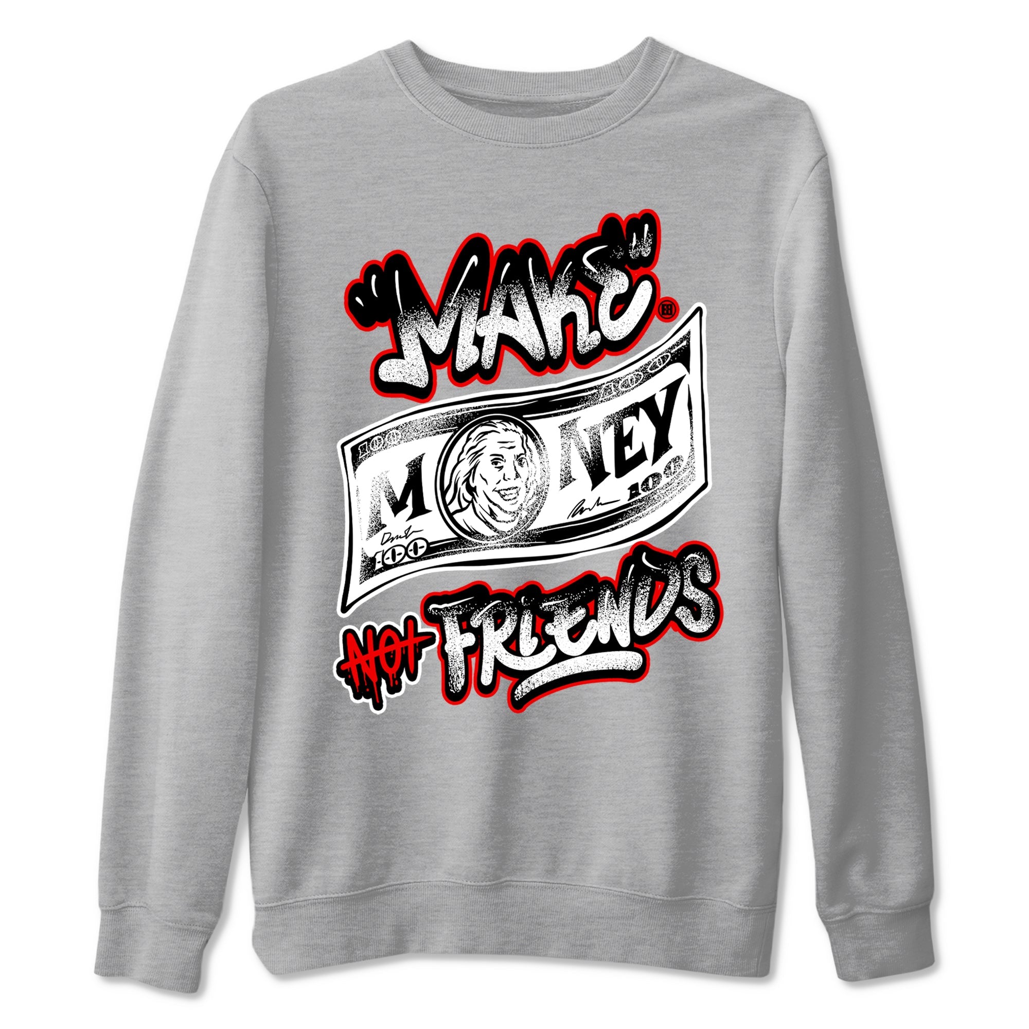 Air Jordan 14 Black Toe t shirts to match sneakers Make Money Not Friends sneaker match tees 14s Black Toe sneaker match tee Drip Gear Zone unisex cotton Heather Grey 2 shirts