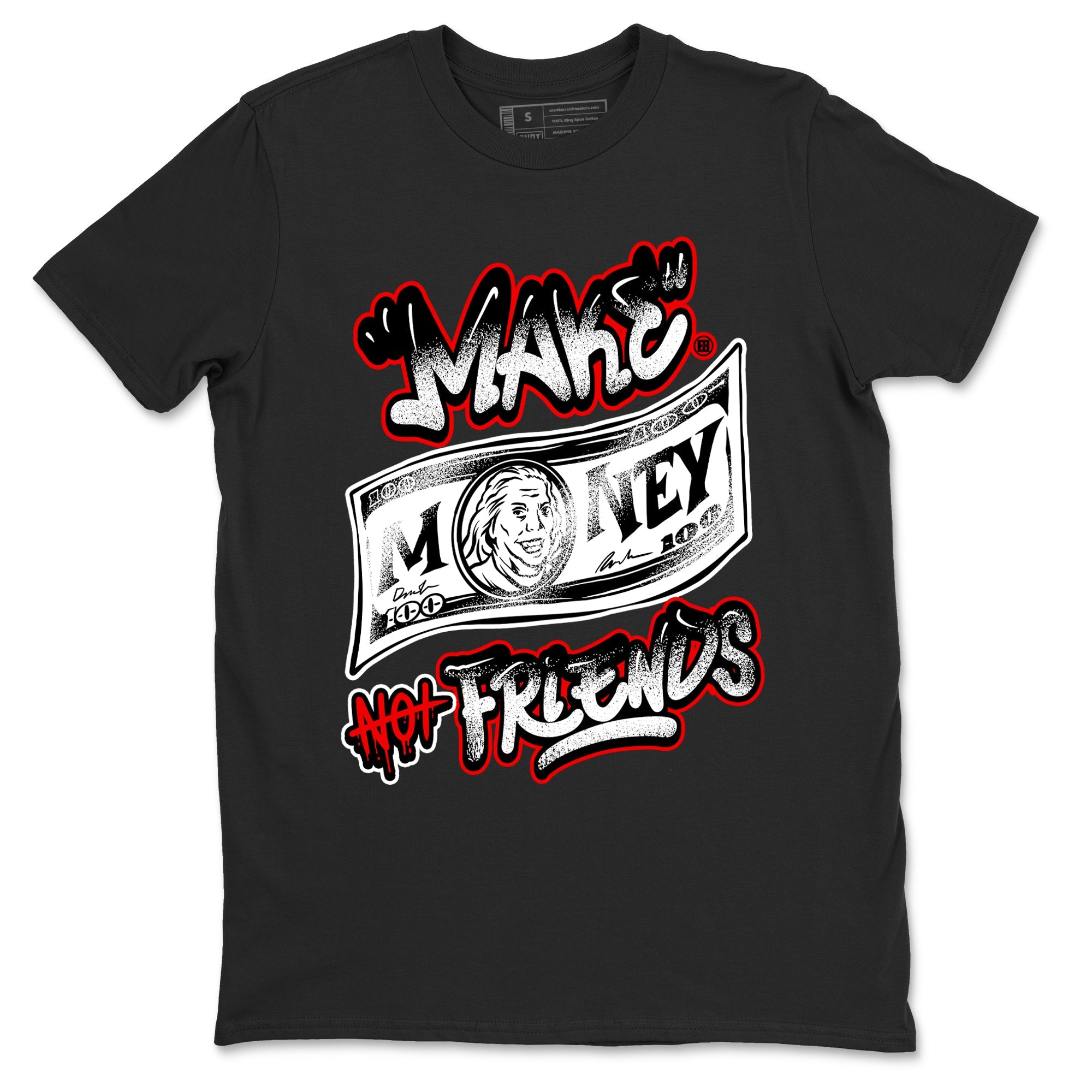 Air Jordan 14 Black Toe t shirts to match sneakers Make Money Not Friends sneaker match tees 14s Black Toe sneaker match tee Drip Gear Zone unisex cotton Black 2 shirts