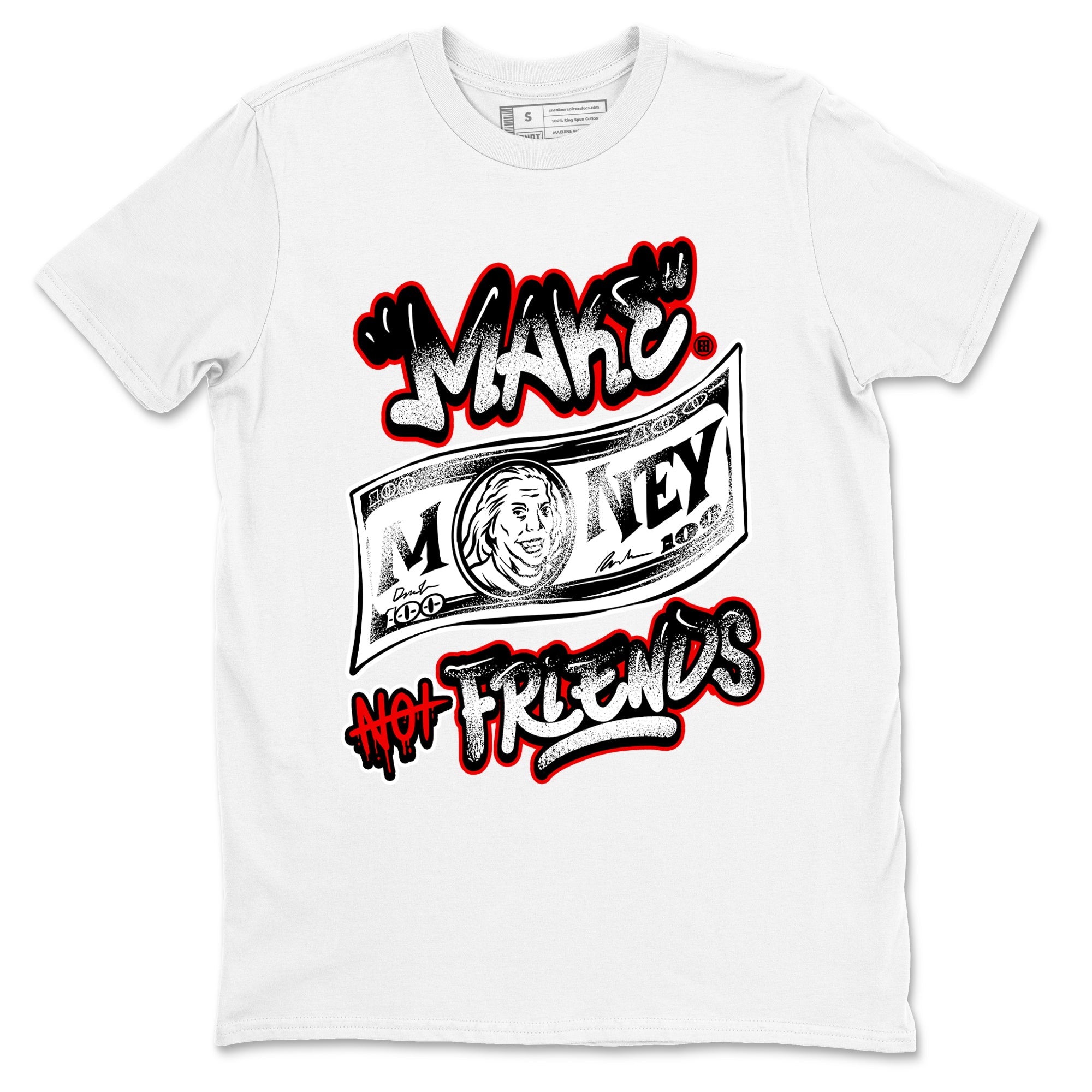 Air Jordan 14 Black Toe t shirts to match sneakers Make Money Not Friends sneaker match tees 14s Black Toe sneaker match tee Drip Gear Zone unisex cotton White 2 shirts