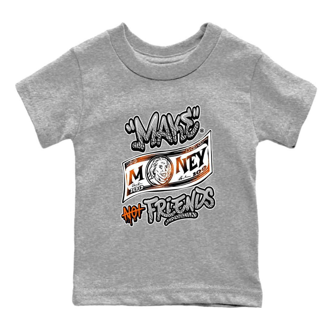 3s Georgia Peach shirt to match jordans Make Money Not Friends sneaker tees Air Jordan 3 Retro Georgia Peach Drip Gear Zone baby toddler Heather Grey 2 cotton Shirt