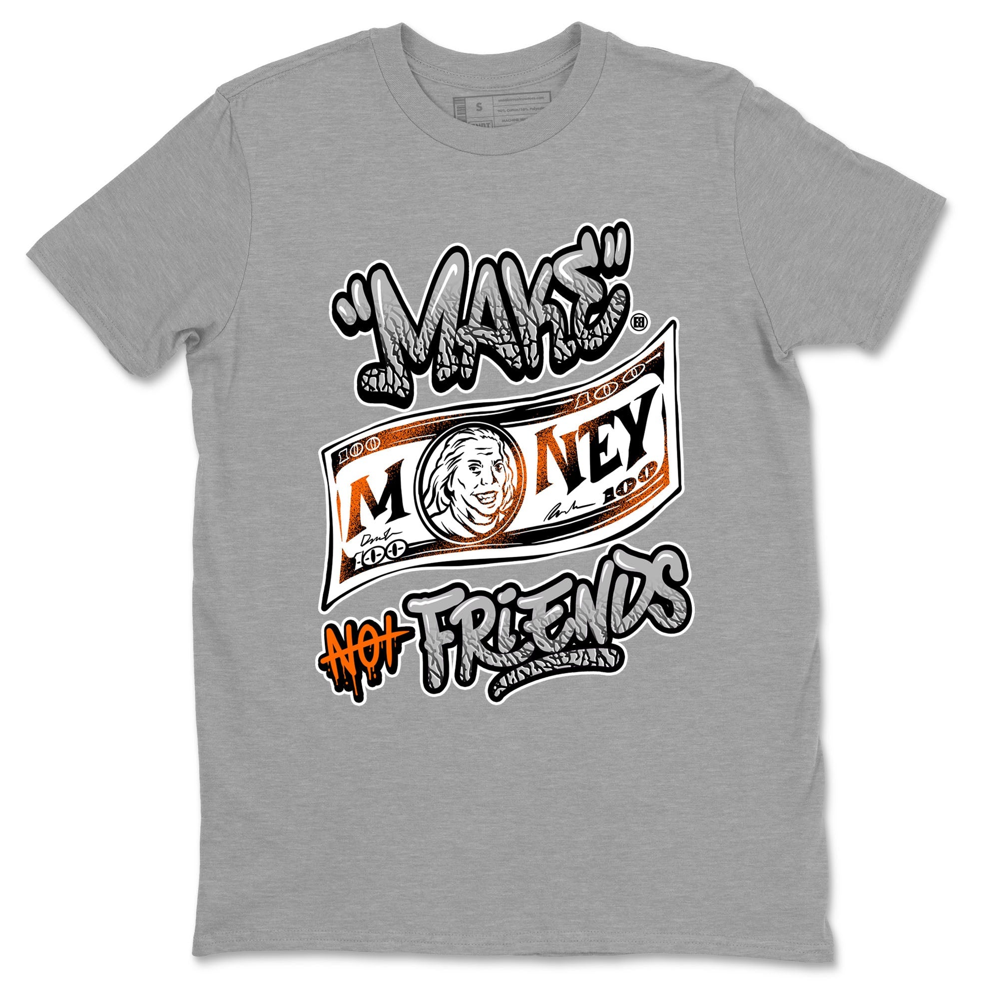 3s Georgia Peach shirt to match jordans Make Money Not Friends sneaker tees Air Jordan 3 Retro Georgia Peach Drip Gear Zone unisex cotton Heather Grey 2 crew neck shirt