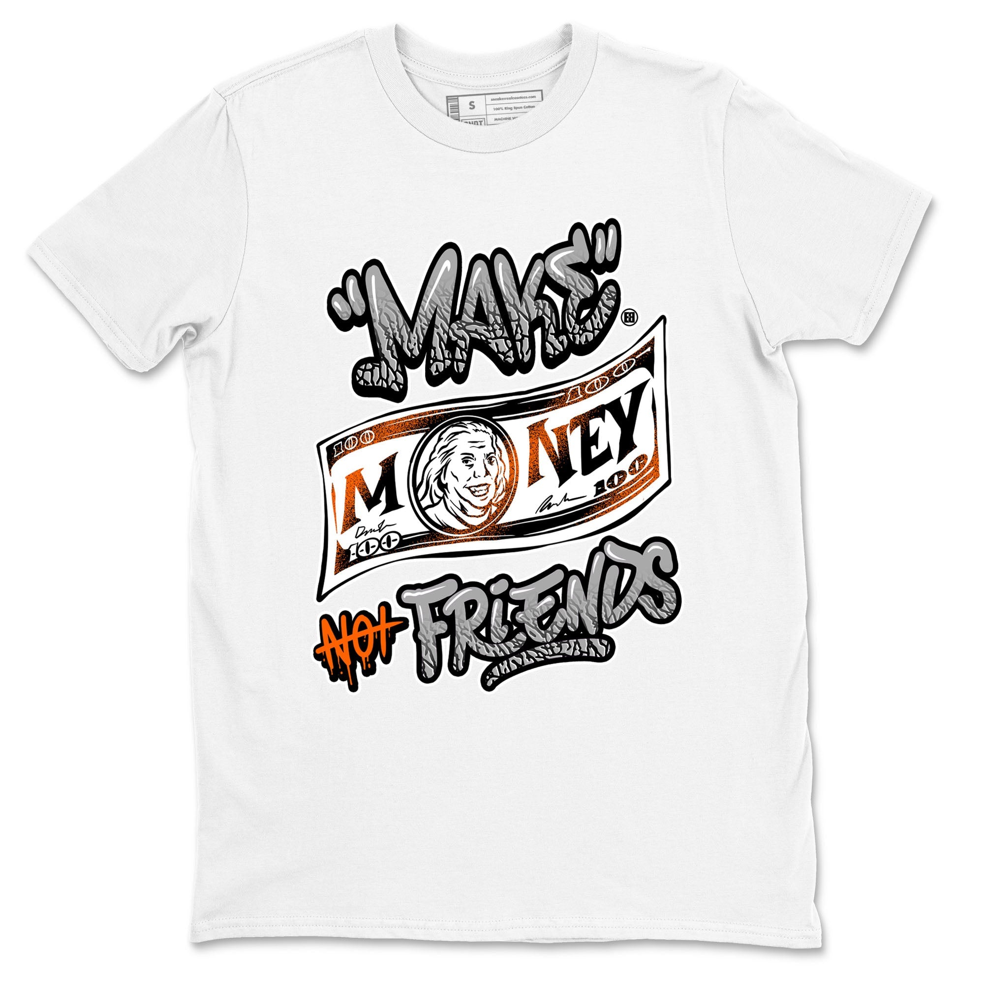 3s Georgia Peach shirt to match jordans Make Money Not Friends sneaker tees Air Jordan 3 Retro Georgia Peach Drip Gear Zone unisex cotton White 2 crew neck shirt