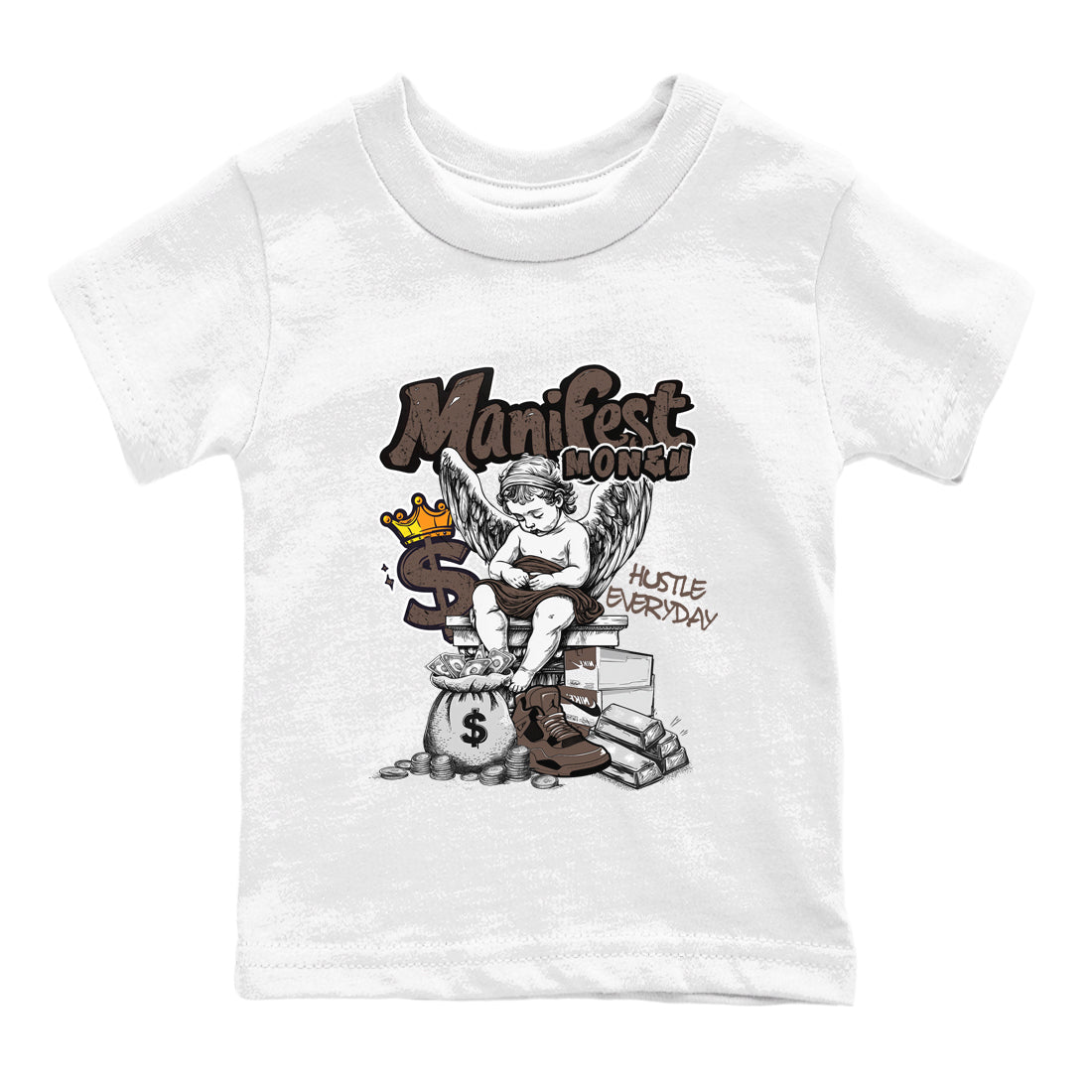 Sneaker match tees  Sneaker Tees To Match Air Jordan 4 Cave Stone Shoes  Manifest Money Kids T-Shirt White 2