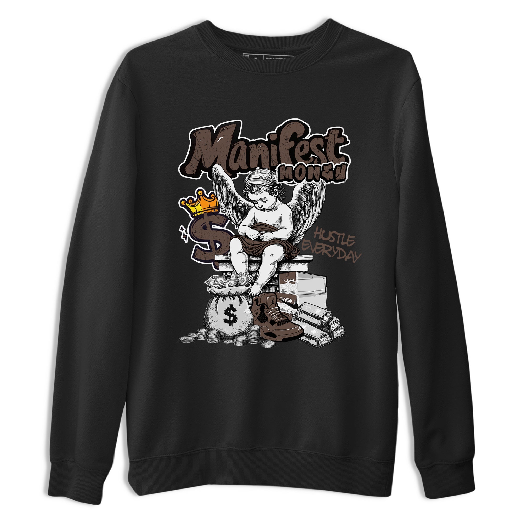 Sneaker match tees  Sneaker Tees To Match Air Jordan 4 Cave Stone Shoes  Manifest Money Tee Black 2