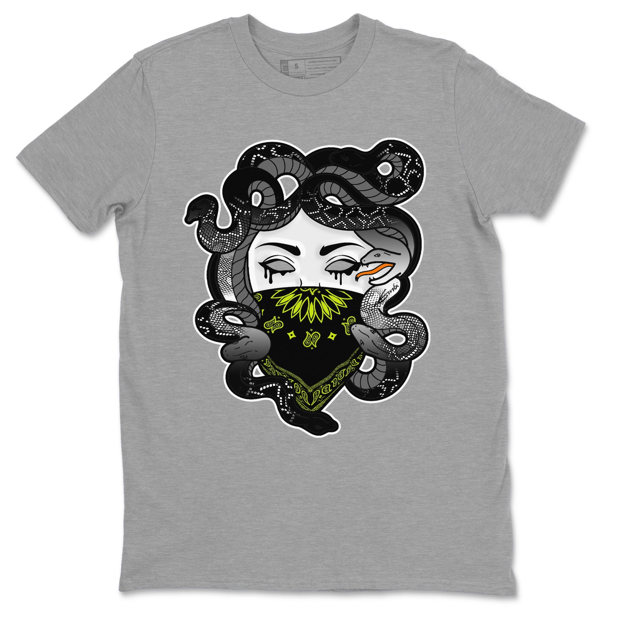 Dunk Halloween shirt to match jordans Medusa sneaker tees Dunk Mid Halloween Drip Gear Zone Sneaker Matching Clothing Brand Unisex Sneaker Tee Heather Grey 2 T-Shirt