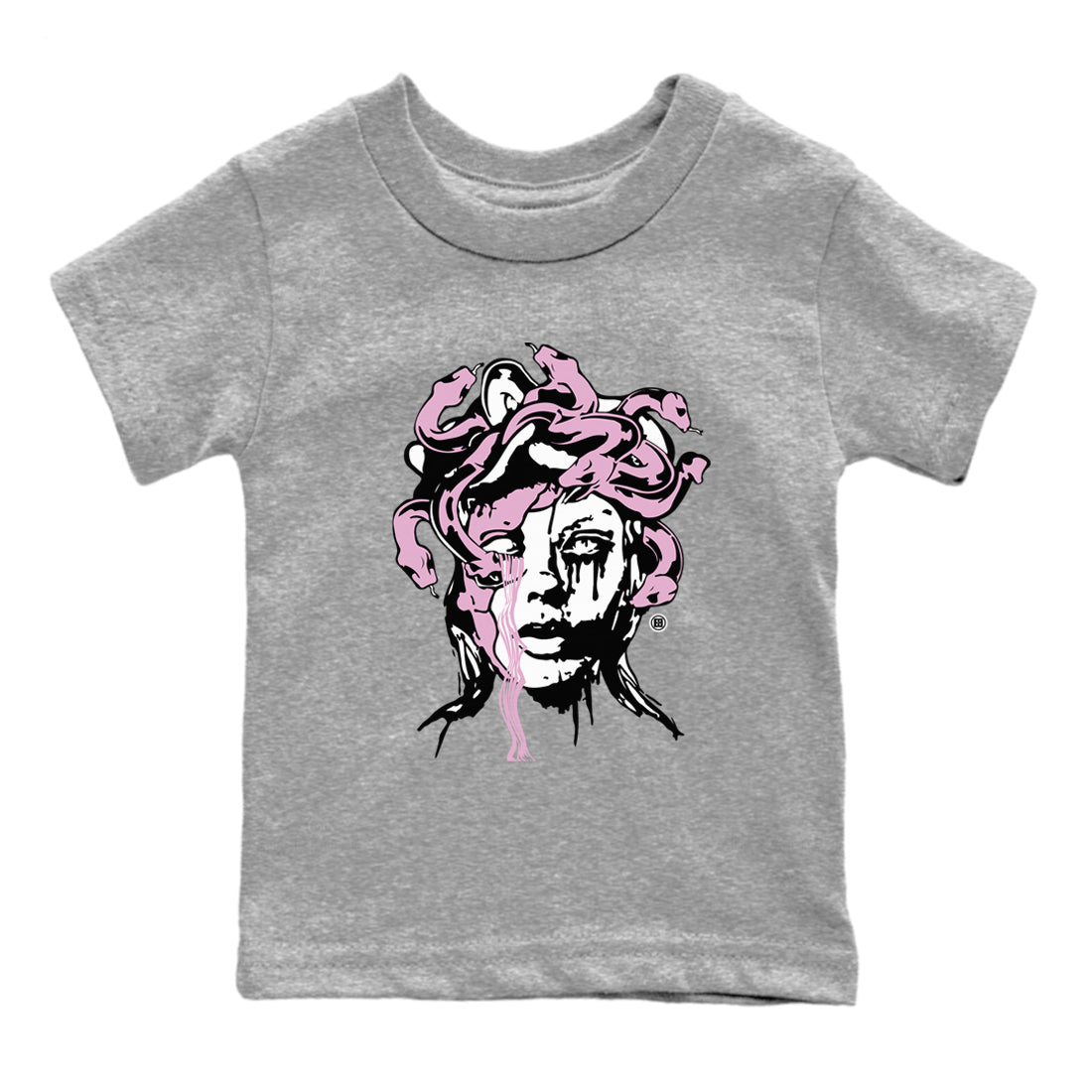 4s Retro Orchid shirts to match jordans Medusa Statue sneaker match tees Air Jordan 4 WMNS Orchid match shoes to clothes Drip Gear Zone Youth Baby Heather Grey 2 tee