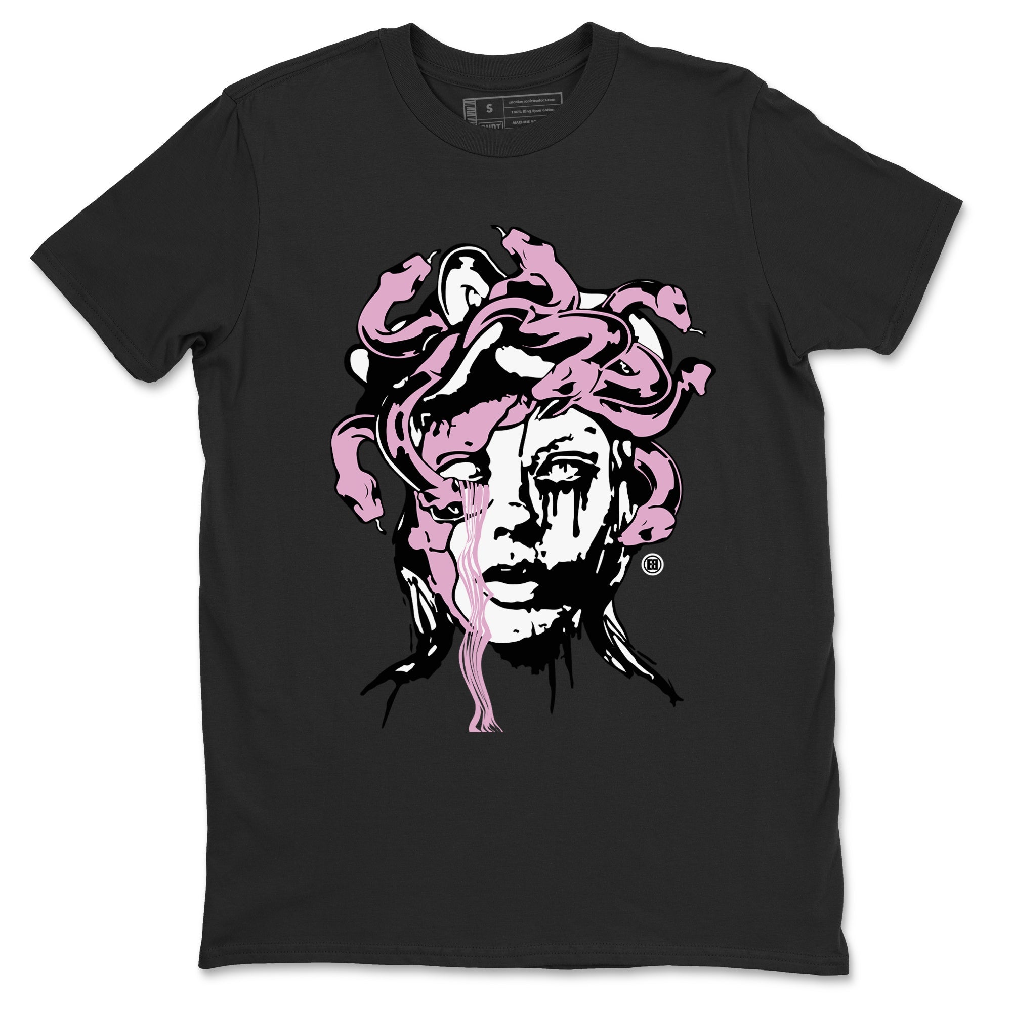 4s Retro Orchid shirts to match jordans Medusa Statue sneaker match tees Air Jordan 4 WMNS Orchid match shoes to clothes Drip Gear Zone unisex cotton Black 2 shirts