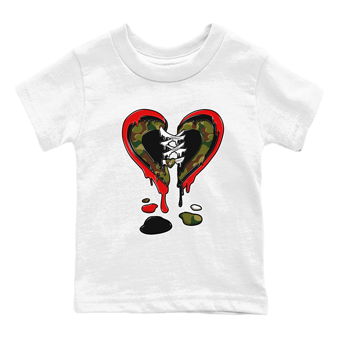 Air Max 90 Duck Camo shirts to match jordans Melting Heart sneaker match tees Air Max 90 Reverse Duck Camo match shoes to clothes Drip Gear Zone Youth Baby White 2 tee