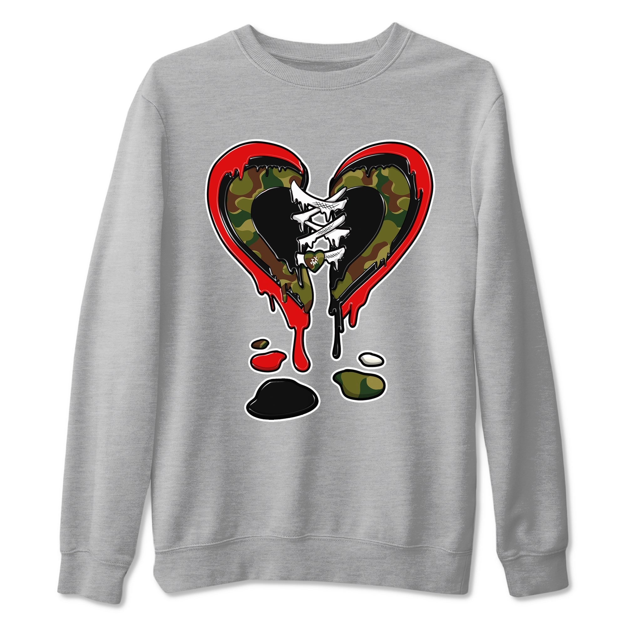 Air Max 90 Duck Camo shirts to match jordans Melting Heart sneaker match tees Air Max 90 Reverse Duck Camo match shoes to clothes Drip Gear Zone unisex cotton Heather Grey 2 shirts