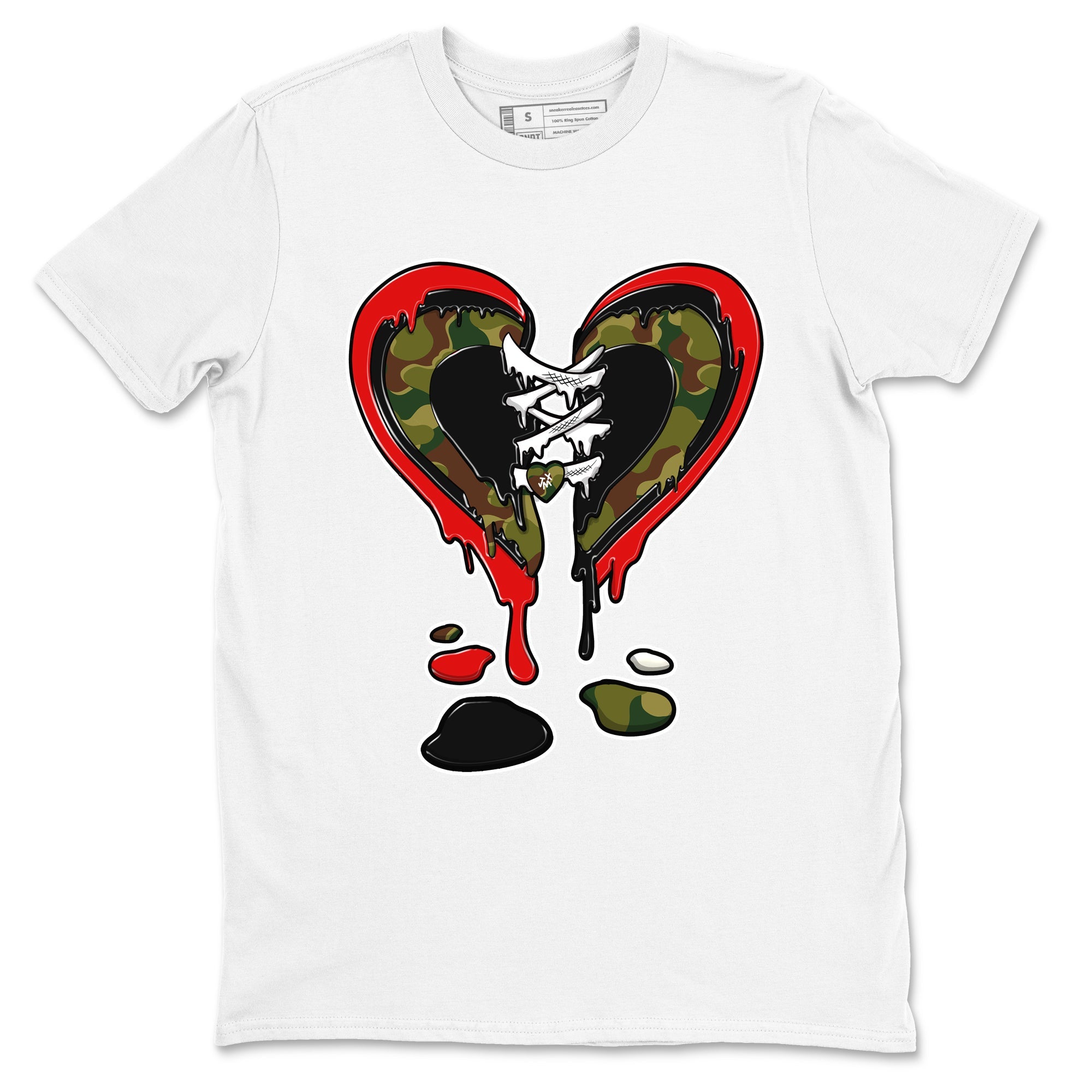 Air Max 90 Duck Camo shirts to match jordans Melting Heart sneaker match tees Air Max 90 Reverse Duck Camo match shoes to clothes Drip Gear Zone unisex cotton White 2 shirts