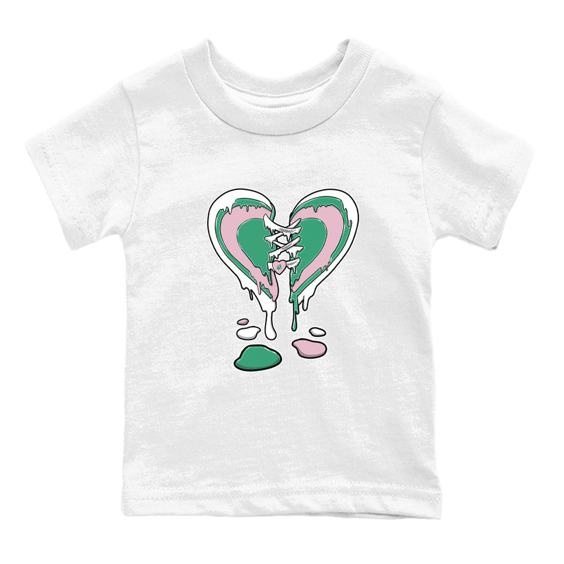 Dunk Low Medium Soft Pink Malachite shirt to match jordans Melting Heart sneaker tees Dunks Medium Soft Pink Malachite Streetwear Brand Drip Gear Zone baby toddler White 2 cotton Shirt