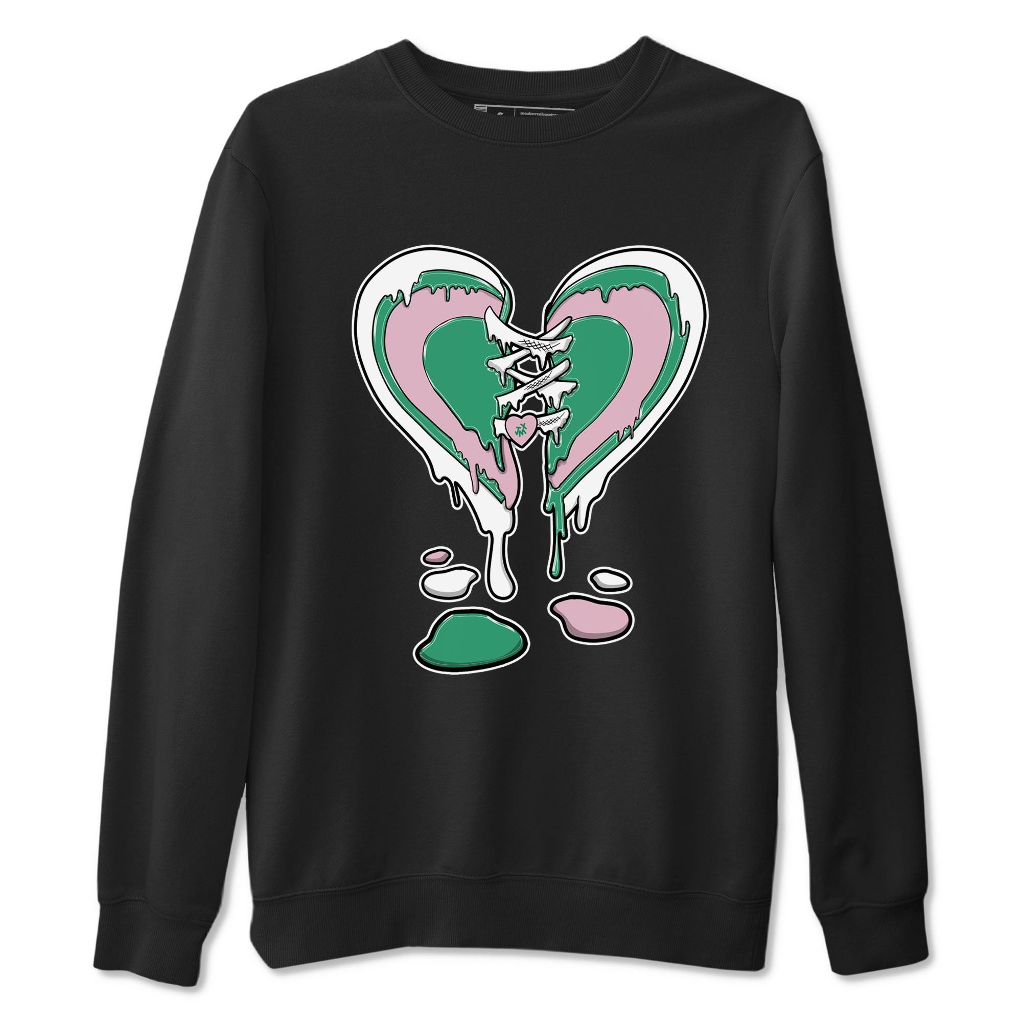 Dunk Low Medium Soft Pink Malachite shirt to match jordans Melting Heart sneaker tees Dunks Medium Soft Pink Malachite Streetwear Brand Drip Gear Zone unisex cotton Black 2 crew neck shirt