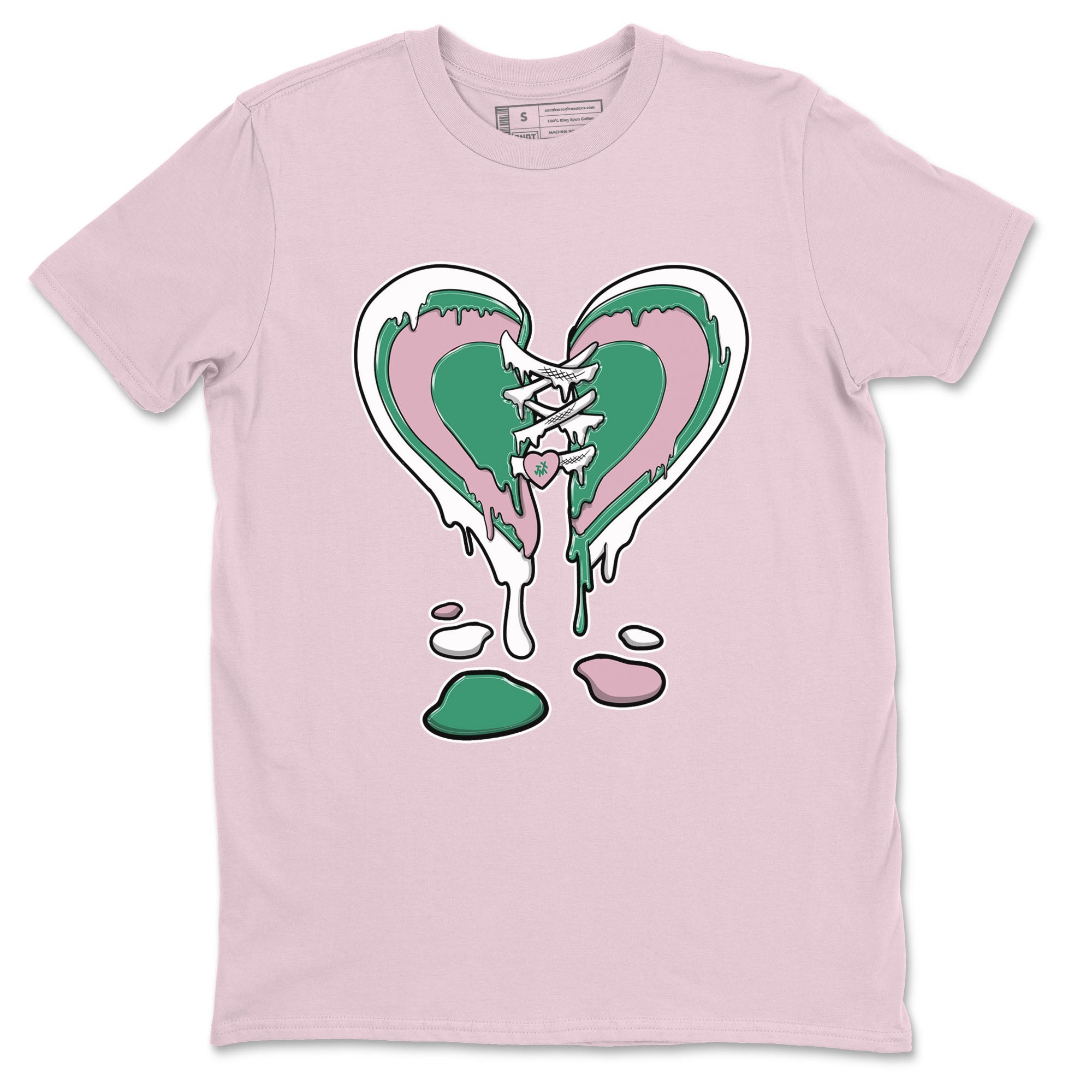 Dunk Low Medium Soft Pink Malachite shirt to match jordans Melting Heart sneaker tees Dunks Medium Soft Pink Malachite Streetwear Brand Drip Gear Zone unisex cotton Pink 2 crew neck shirt