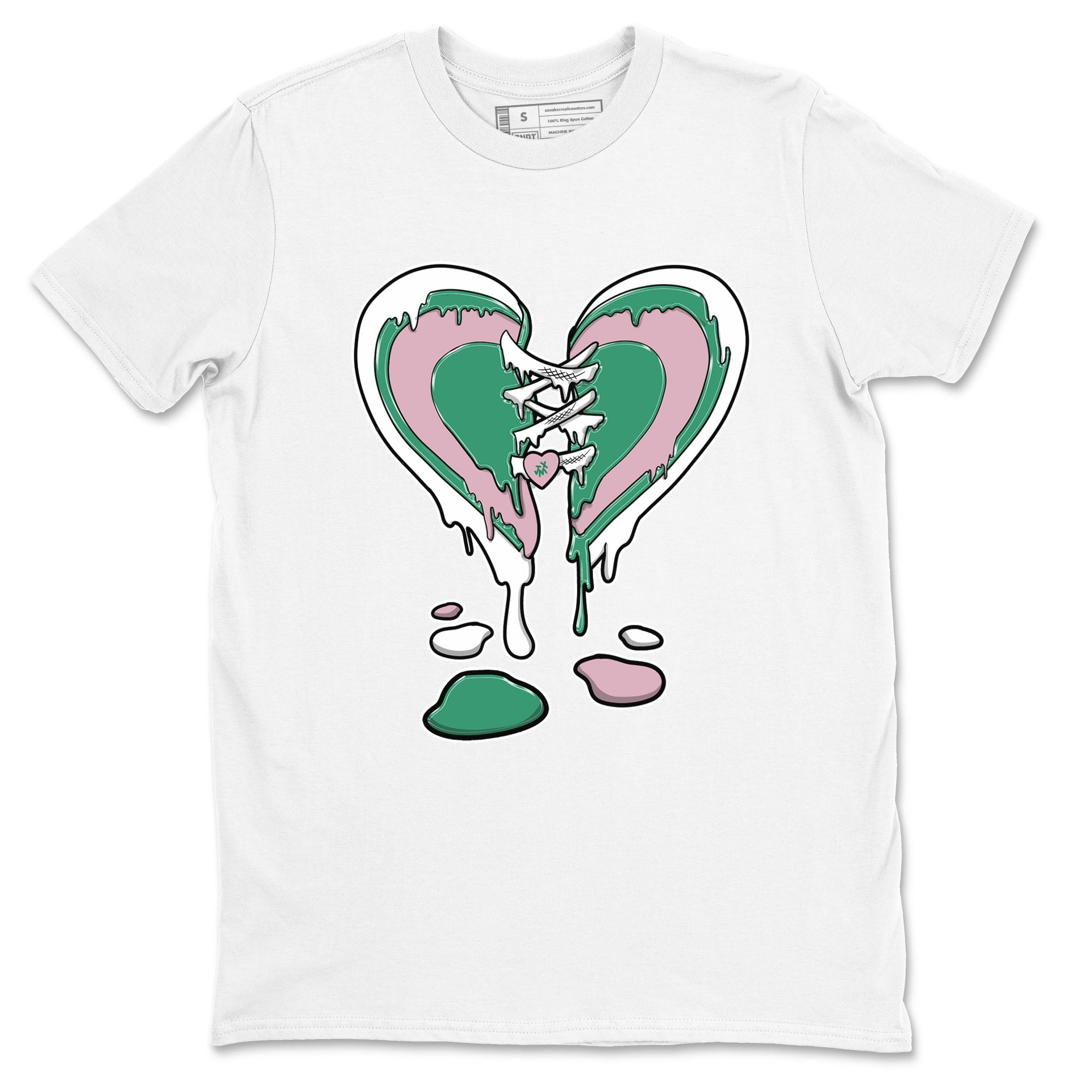 Dunk Low Medium Soft Pink Malachite shirt to match jordans Melting Heart sneaker tees Dunks Medium Soft Pink Malachite Streetwear Brand Drip Gear Zone unisex cotton White 2 crew neck shirt