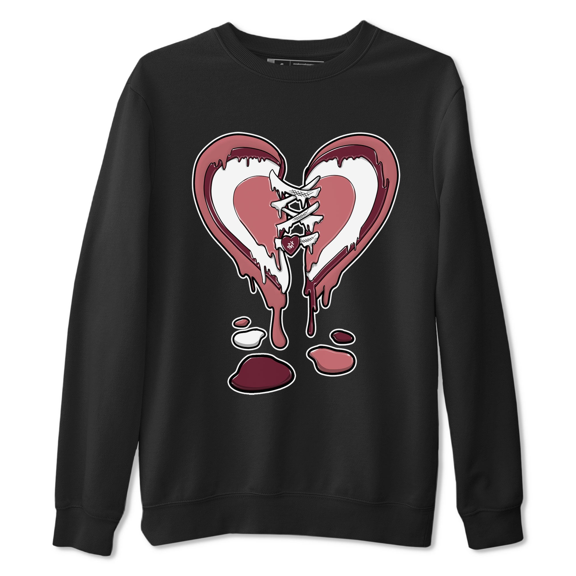 Dunk Low Valentine's Day shirt to match jordans Melting Heart sneaker tees Dunk Valentines Day 2024 Drip Gear Zone Casual Crew Neck T-Shirt Unisex Black 2 T-Shirt