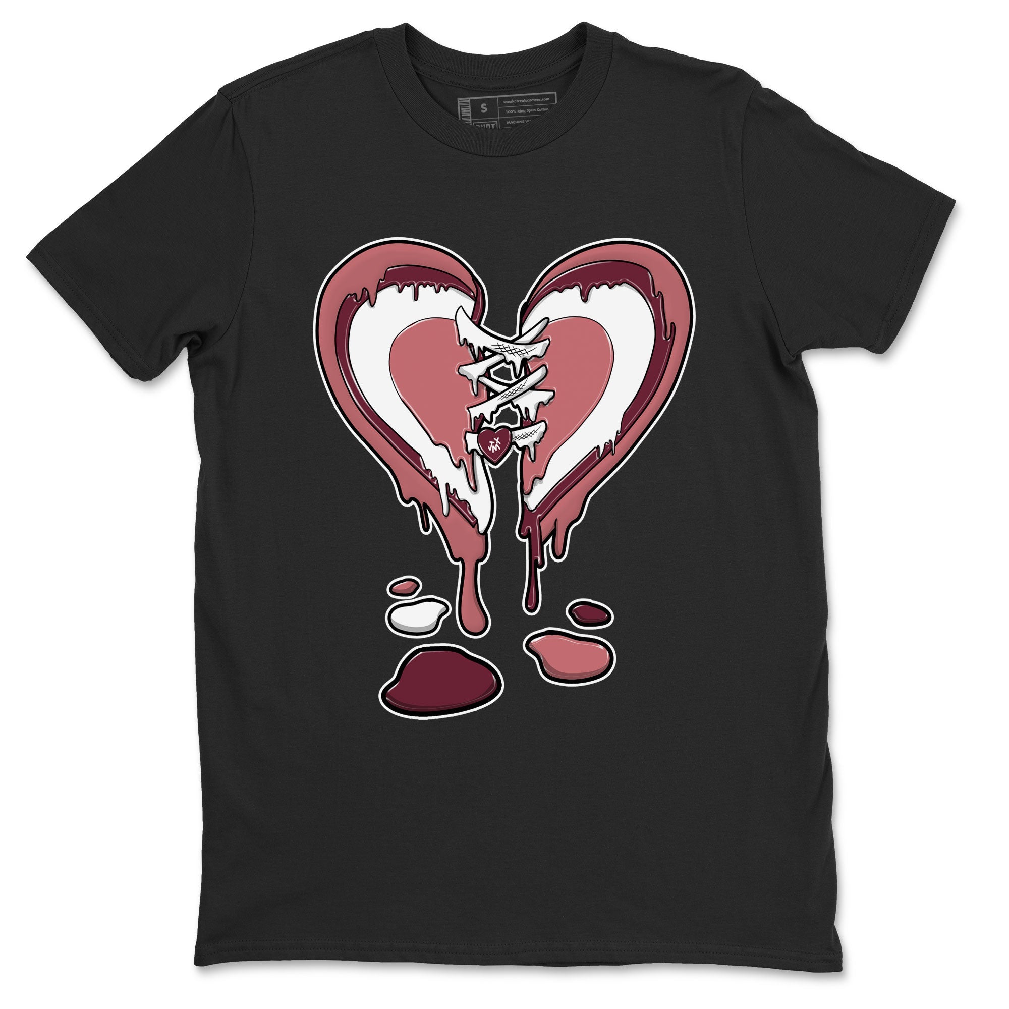 Dunk Low Valentine's Day shirt to match jordans Melting Heart sneaker tees Dunk Valentines Day 2024 Drip Gear Zone Casual Crew Neck T-Shirt Unisex Black 2 T-Shirt