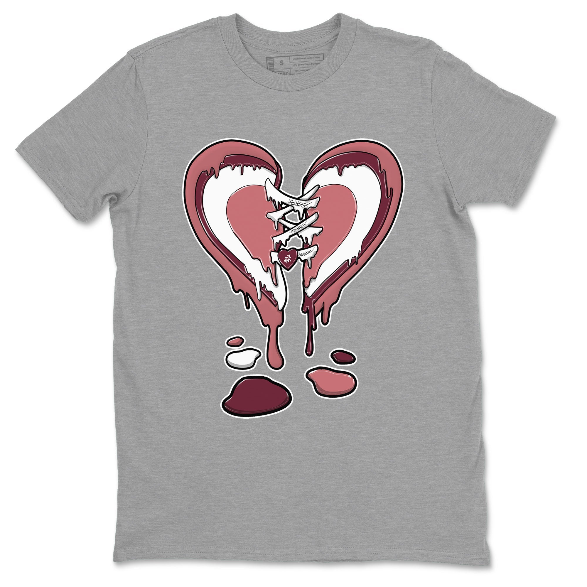 Dunk Low Valentine's Day shirt to match jordans Melting Heart sneaker tees Dunk Valentines Day 2024 Drip Gear Zone Casual Crew Neck T-Shirt Unisex Heather Grey 2 T-Shirt