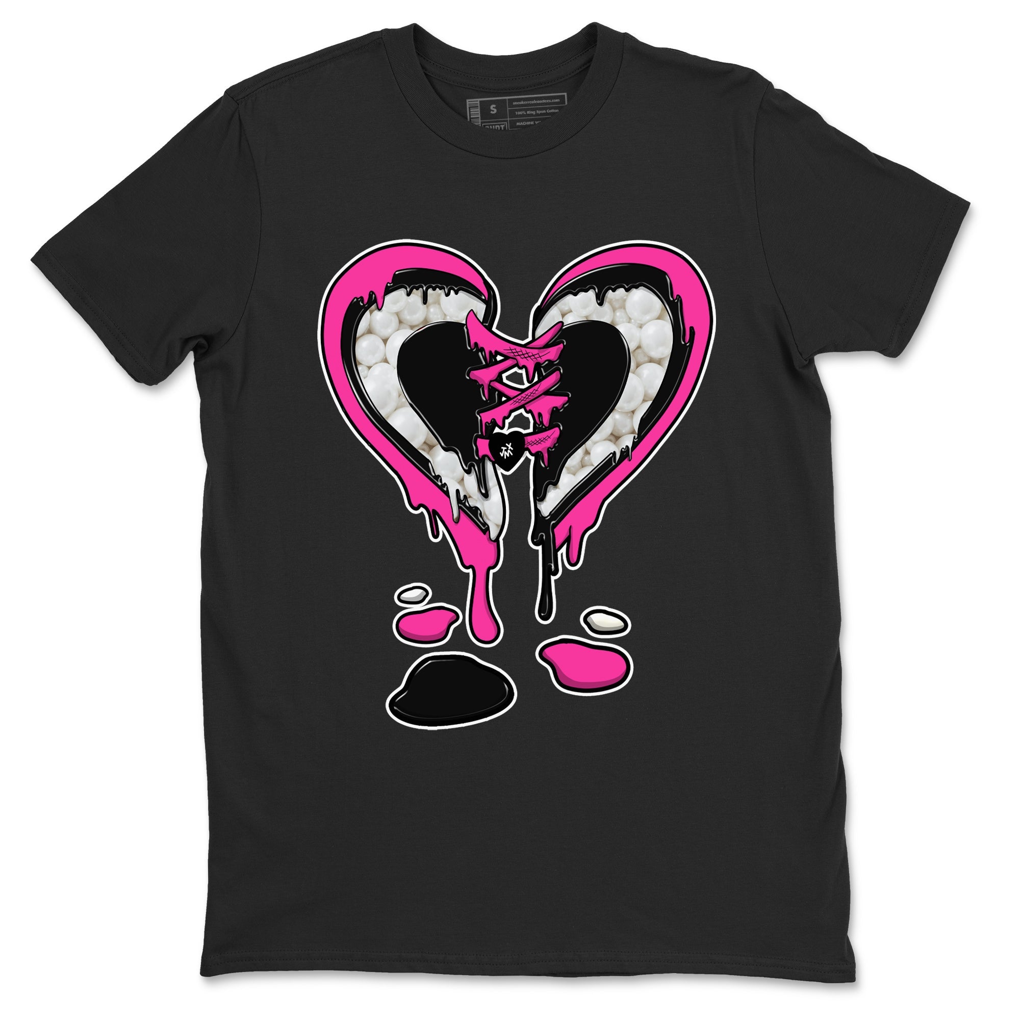 Nike KD 4 Retro Aunt Pearl shirts to match jordans Melting Heart sneaker match tees Nike KD 4 Aunt Pearl match shoes to clothes Drip Gear Zone unisex cotton Black 2 shirts