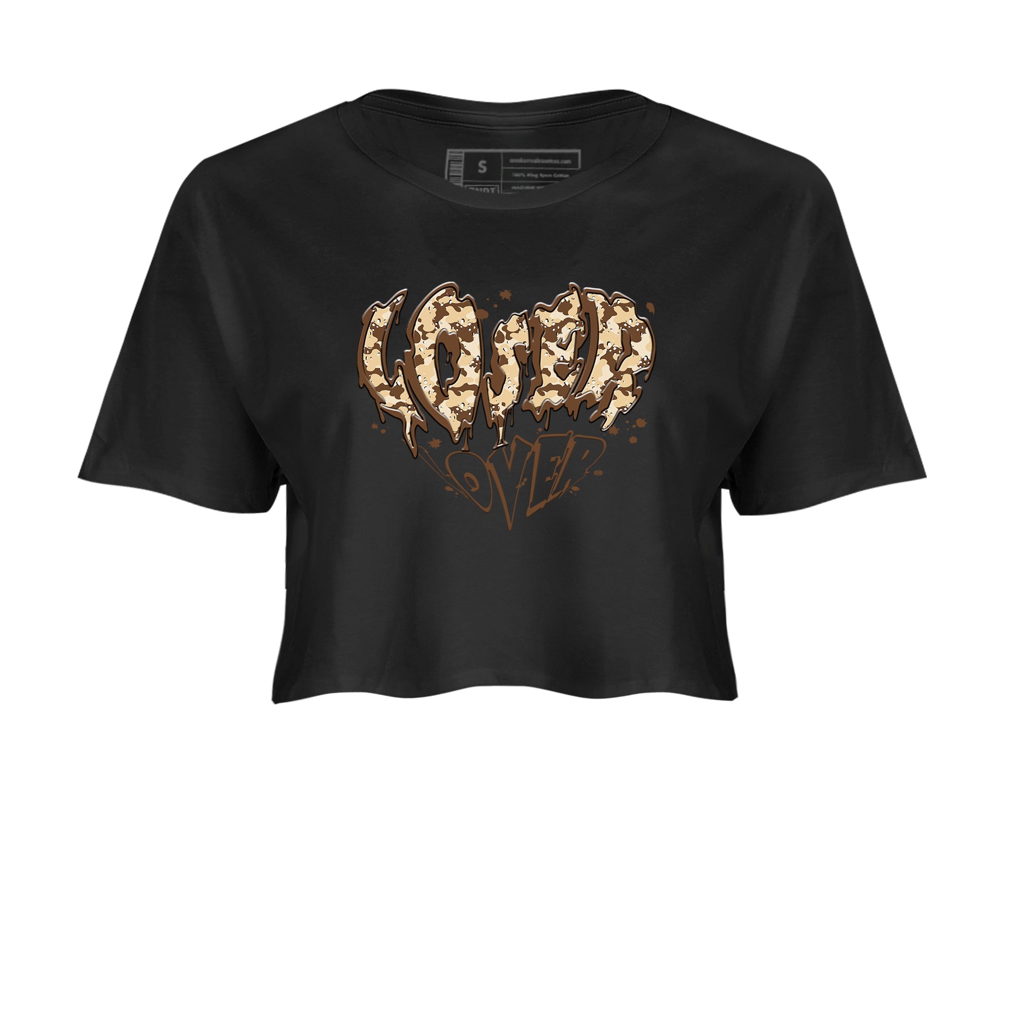 3s Desert Camo shirts to match jordans Melting Loser Lover sneaker match tees Air Jordan 3 Desert Camo Drip Gear Zone streetwear brand Black 2 crop tee
