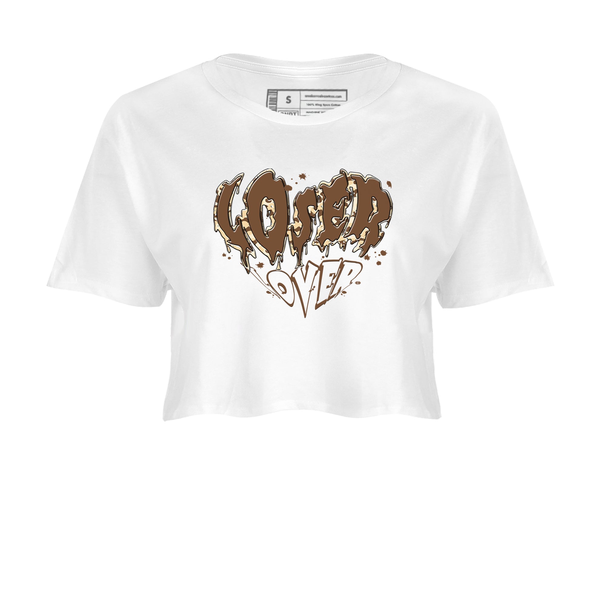 3s Desert Camo shirts to match jordans Melting Loser Lover sneaker match tees Air Jordan 3 Desert Camo Drip Gear Zone streetwear brand White 2 crop tee
