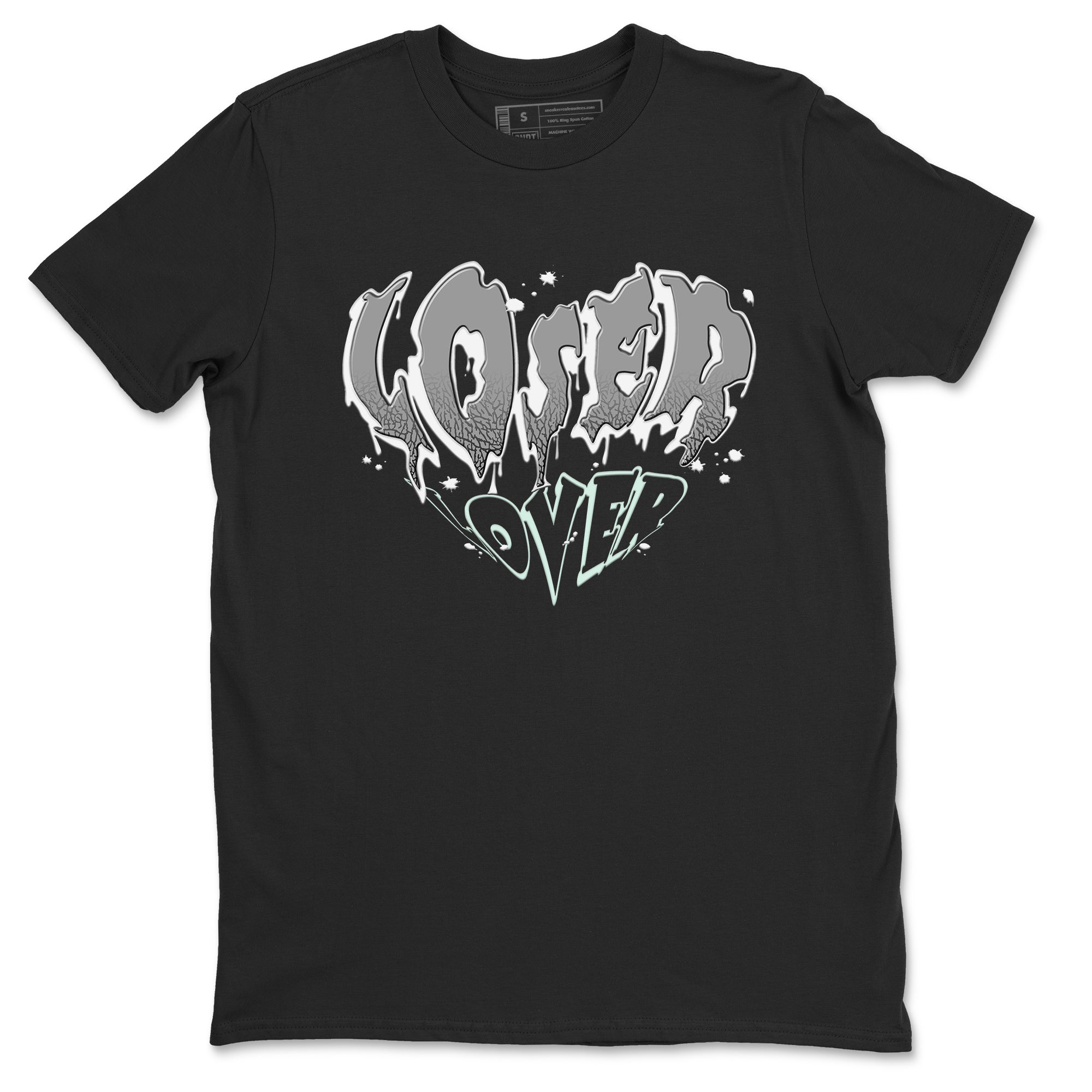 3s Green Glow shirt to match jordans Melting Loser Lover sneaker tees Air Jordan 3 Green Glow Drip Gear Zone unisex cotton Black 2 crew neck shirt