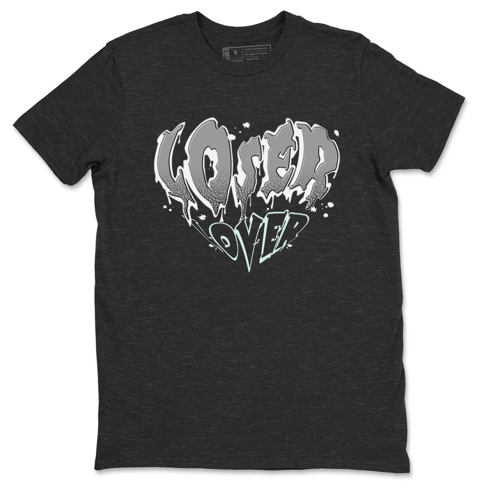 3s Green Glow shirt to match jordans Melting Loser Lover sneaker tees Air Jordan 3 Green Glow Drip Gear Zone unisex cotton Charcoal Heather 2 crew neck shirt
