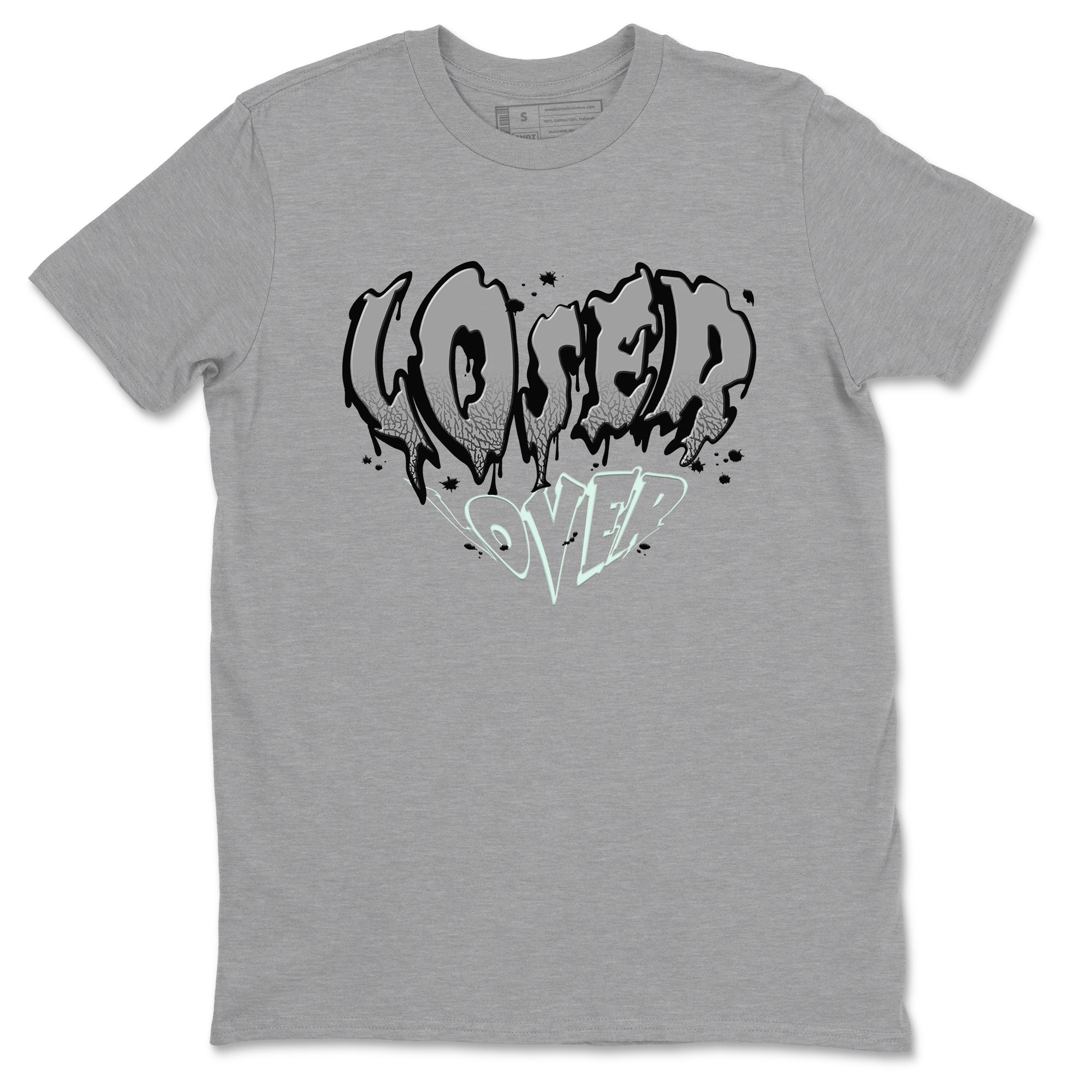 3s Green Glow shirt to match jordans Melting Loser Lover sneaker tees Air Jordan 3 Green Glow Drip Gear Zone unisex cotton Heather Grey 2 crew neck shirt