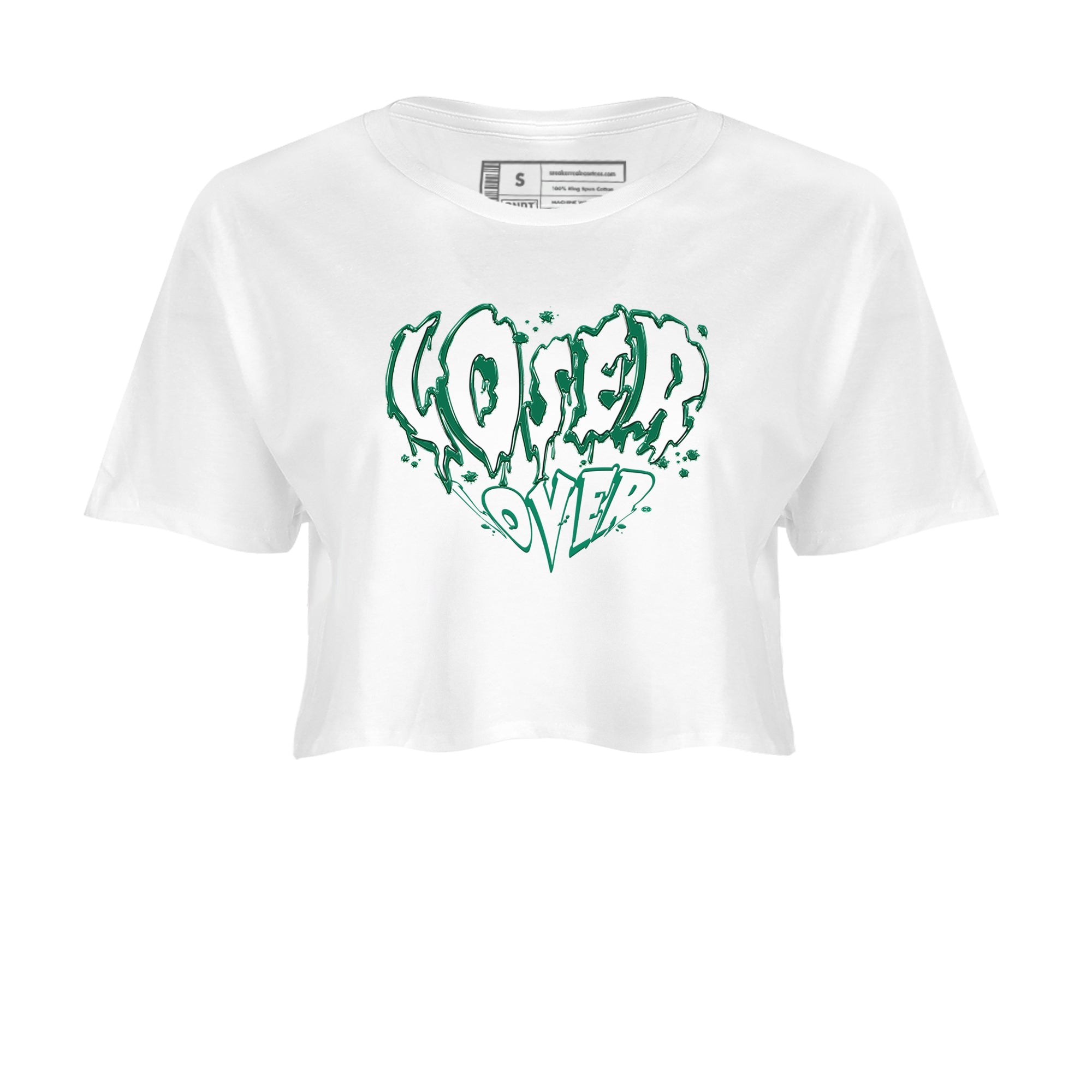 4s Oxidized Green shirts to match jordans Melting Loser Lover sneaker match tees Air Jordan 4 Oxidized Green Drip Gear Zone streetwear brand White 2 crop tee