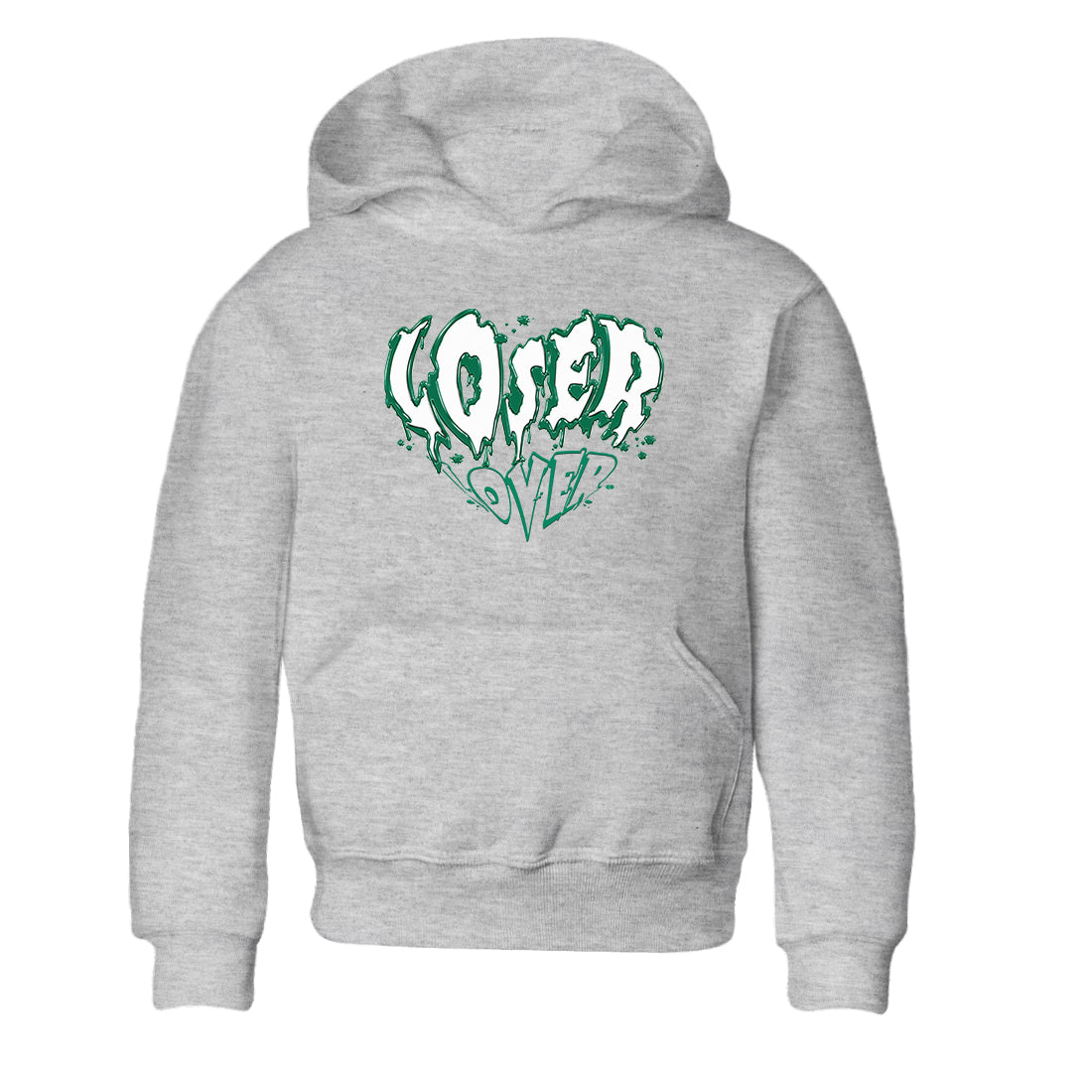 4s Oxidized Green shirts to match jordans Melting Loser Lover sneaker match tees Air Jordan 4 Oxidized Green Drip Gear Zone streetwear brand Baby and Youth Heather Grey 2 cotton tee