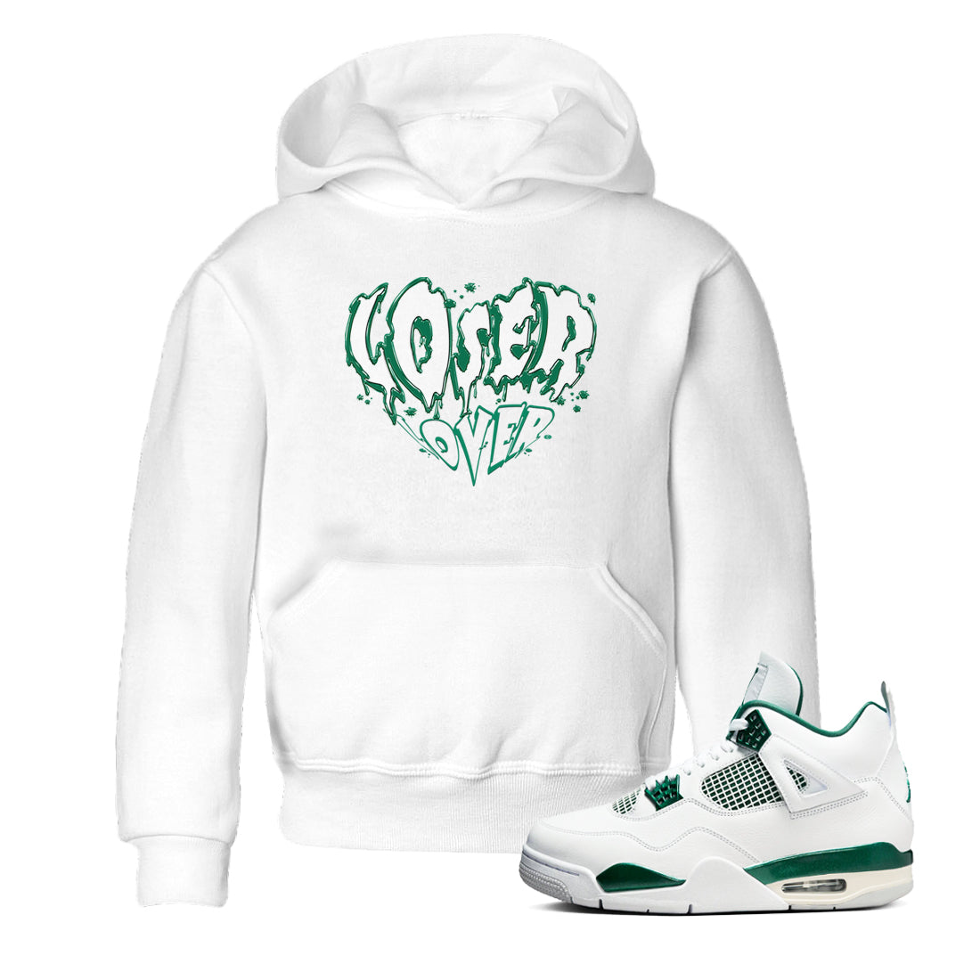 4s Oxidized Green shirts to match jordans Melting Loser Lover sneaker match tees Air Jordan 4 Oxidized Green Drip Gear Zone streetwear brand Baby and Youth White 1 cotton tee