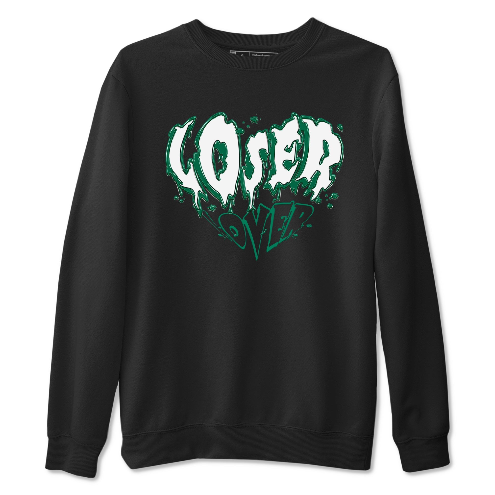 4s Oxidized Green shirts to match jordans Melting Loser Lover sneaker match tees Air Jordan 4 Oxidized Green Drip Gear Zone streetwear brand Black 2 unisex cotton tee