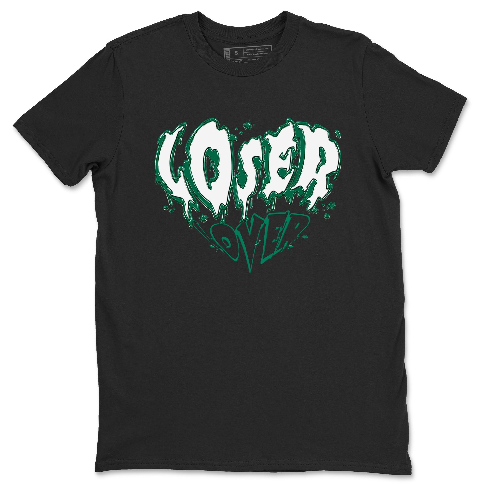 4s Oxidized Green shirts to match jordans Melting Loser Lover sneaker match tees Air Jordan 4 Oxidized Green Drip Gear Zone streetwear brand Black 2 unisex cotton tee