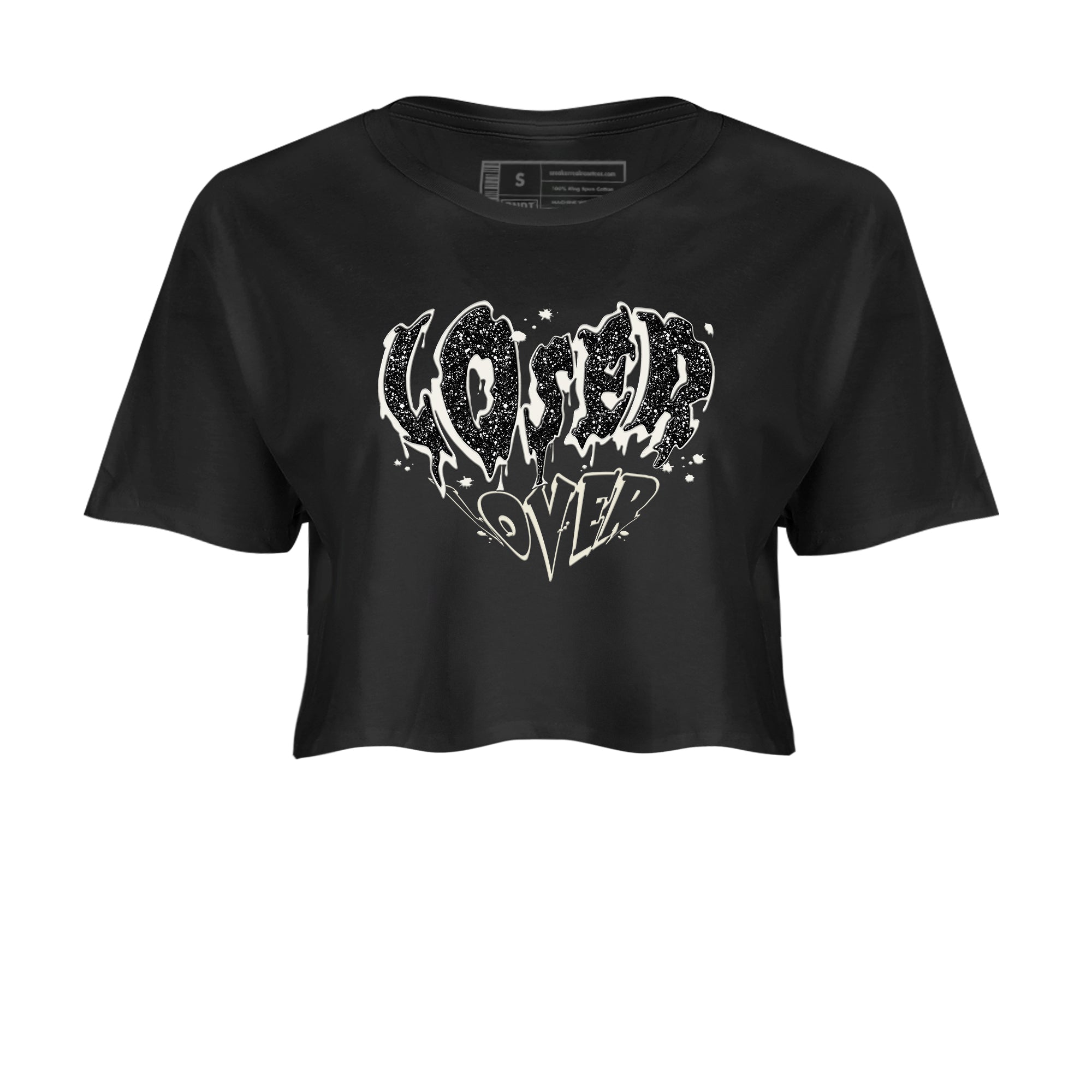5s Sail shirt to match jordans Melting Loser Lover sneaker tees Air Jordan 5 Sail Drip Gear Zone Black 2 crop length shirt